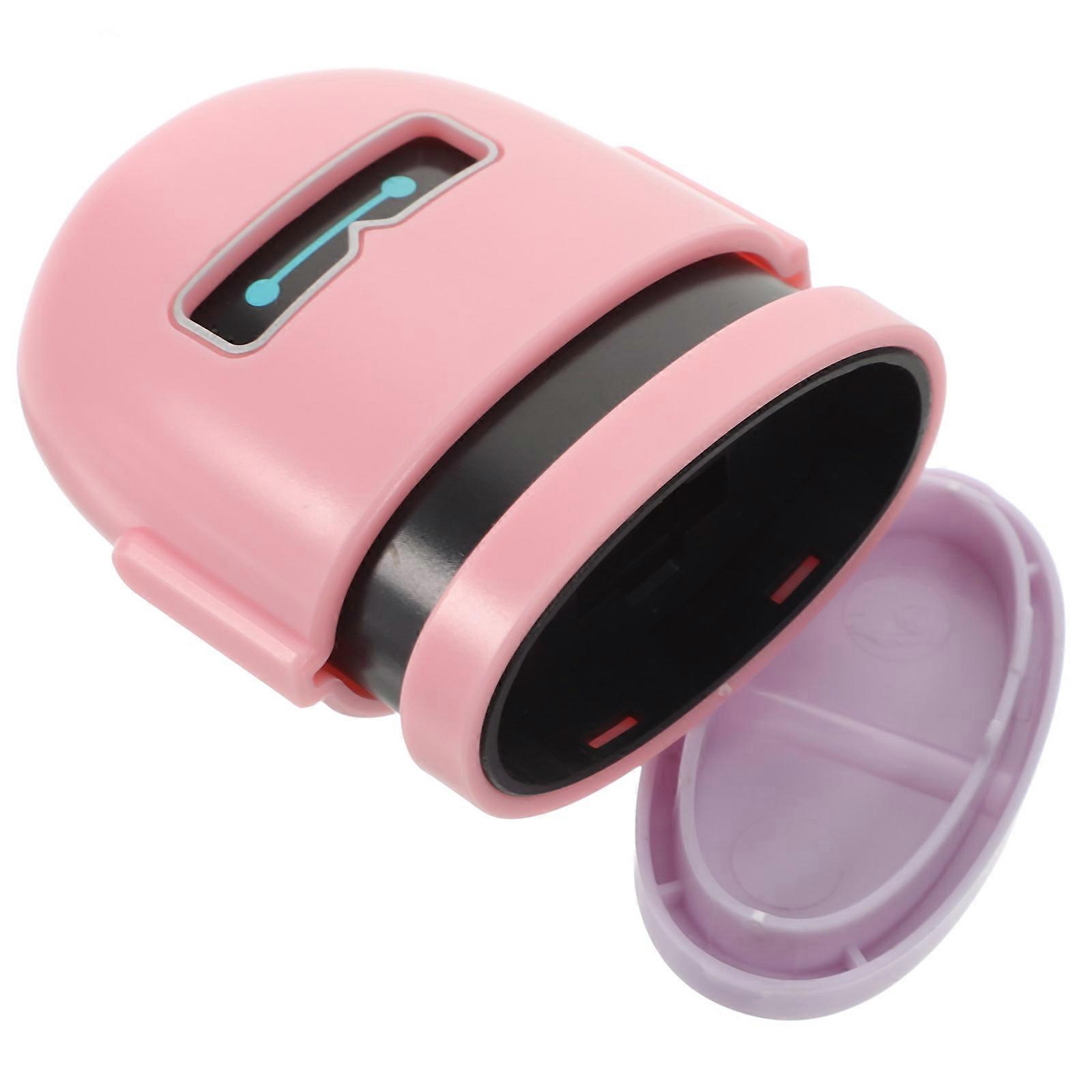 Convenient Name Stamp for Childrens Clothes Engrave Names Robot Shape Pink 6.20X5.00X3.00Cm 1Pcs