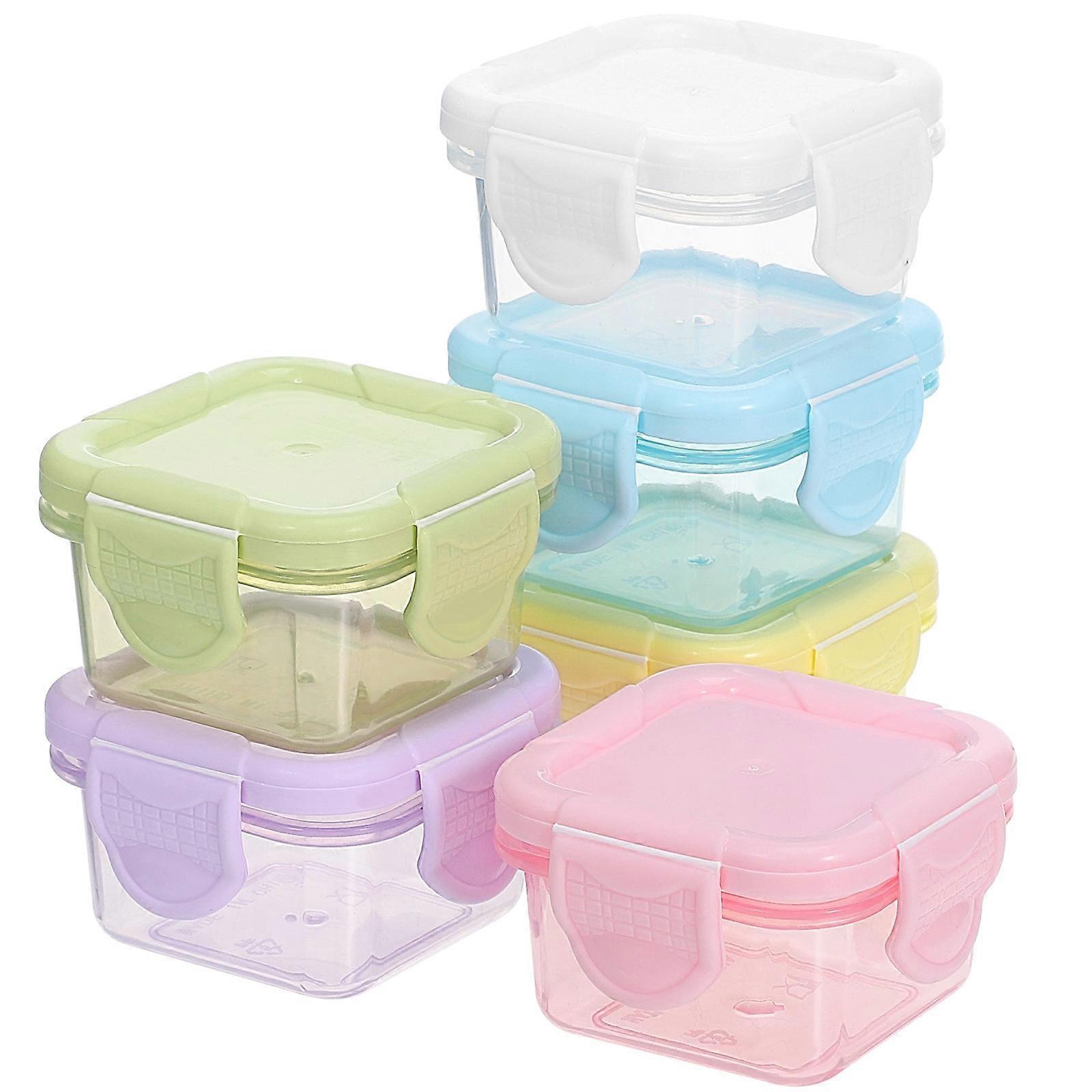 Dip Containers With Lids Food Condiment Boxes For Home Use Blue 6Pcs Sealed