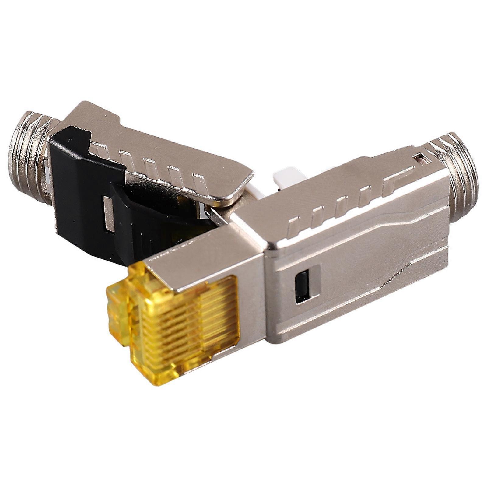 Modular Plug Jack Cat8 Ethernet Cable End Stable Transmission Abs Material Home Networks 1Set