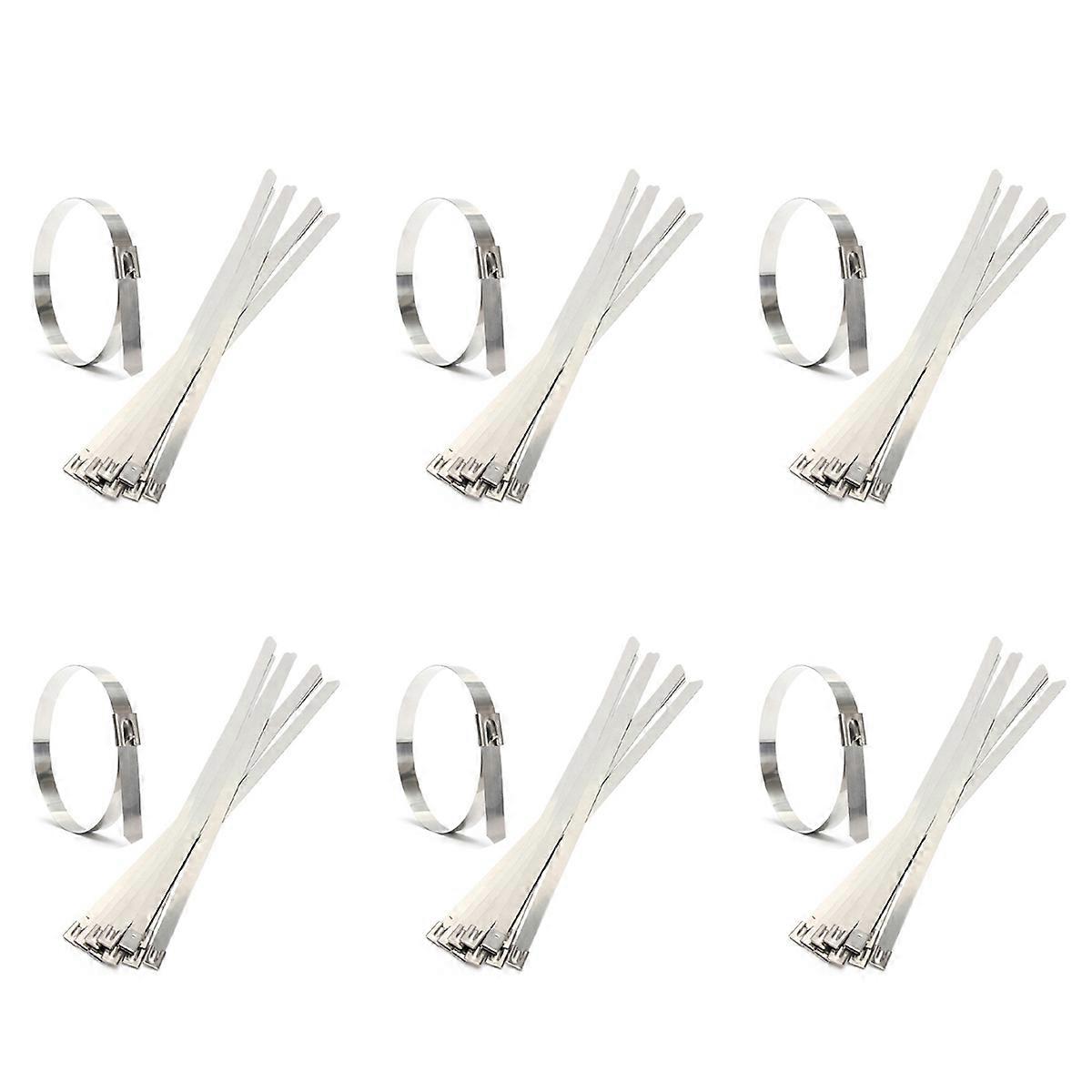 60 pcs 0,39 pouce x 15,75 pouces en acier inoxydable câble en métal Zip Tie Wrap sangles d’échappement