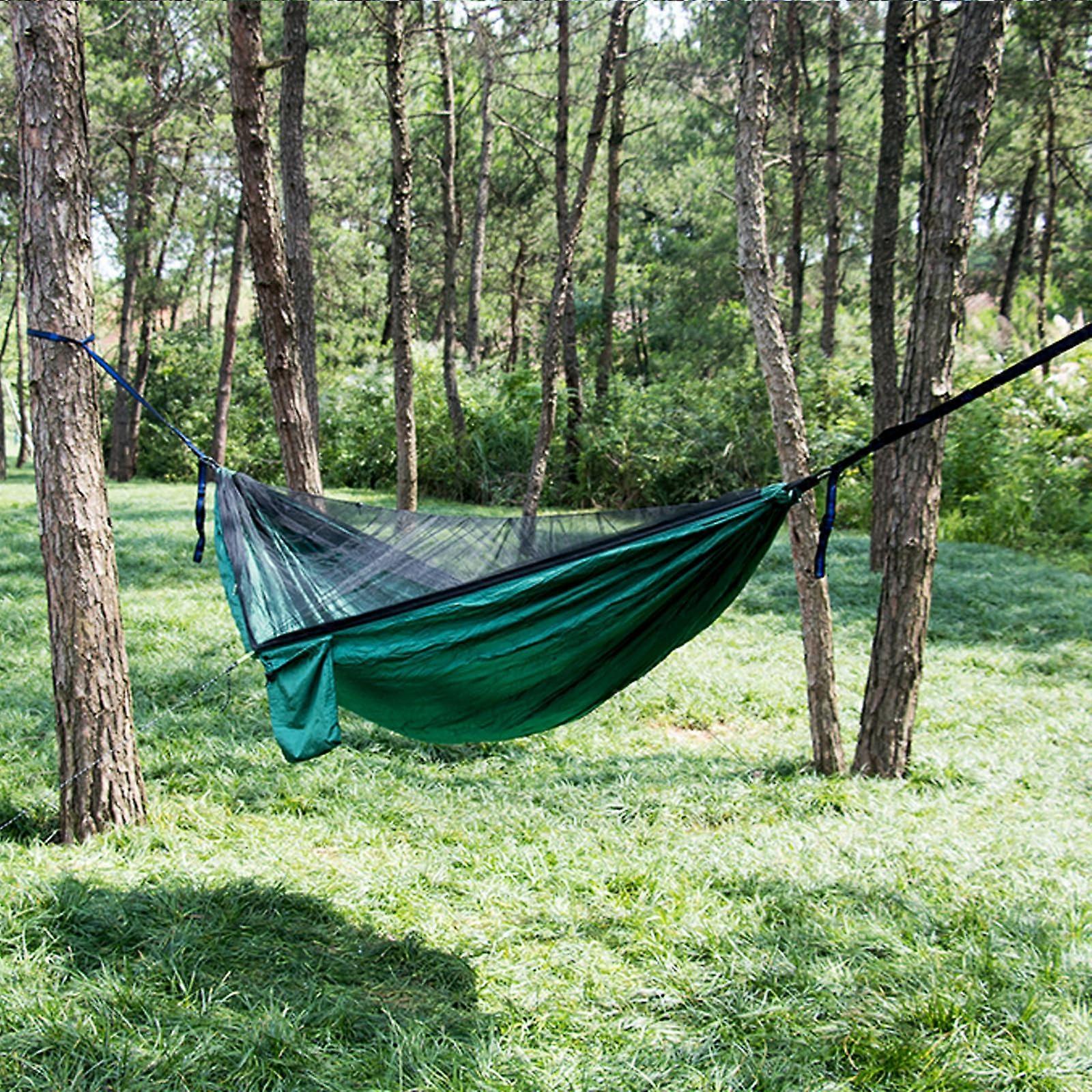 Travel hammock with mosquito net, camping hammock, max. 300 kg, portable for outside, hiking, backpacking