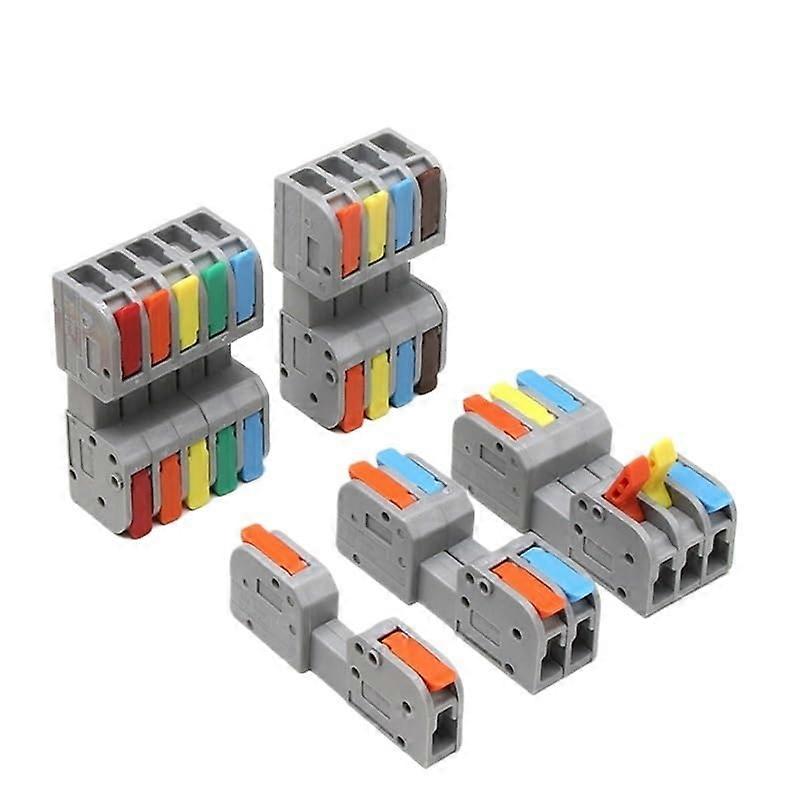 1100Pcs Docking Quick Wire Connector Compact Electrical Wiring Connectors Pushin Butt Conductor Terminal Block(DF2604D2,One Size) Ref: 8318
