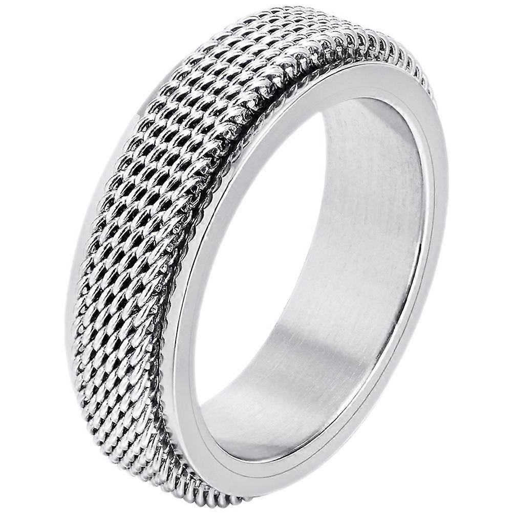 Gioielli da uomo in acciaio inossidabile Fidget Gioielli dal design semplice per gli uomini Argento 2,5x2,5 cm Ansia 1 confezione