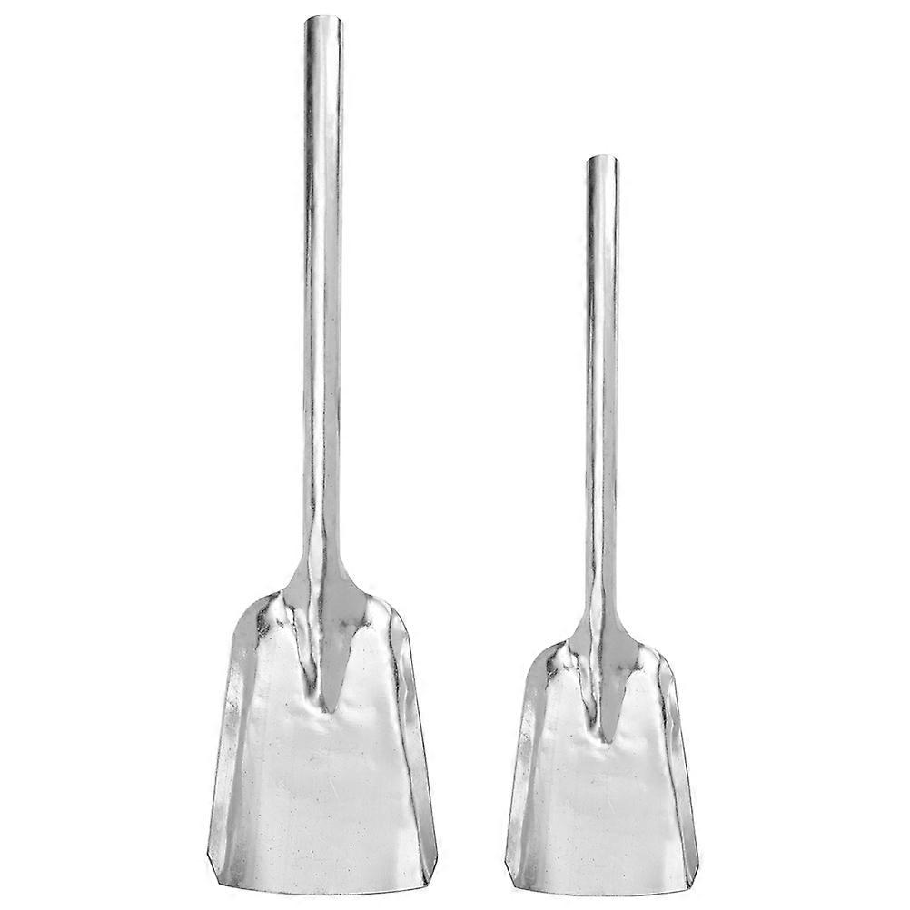 Heavy Duty Fireplace Tools Multi Function Metal Rectangular Long Handle Design Home Heating 2Set