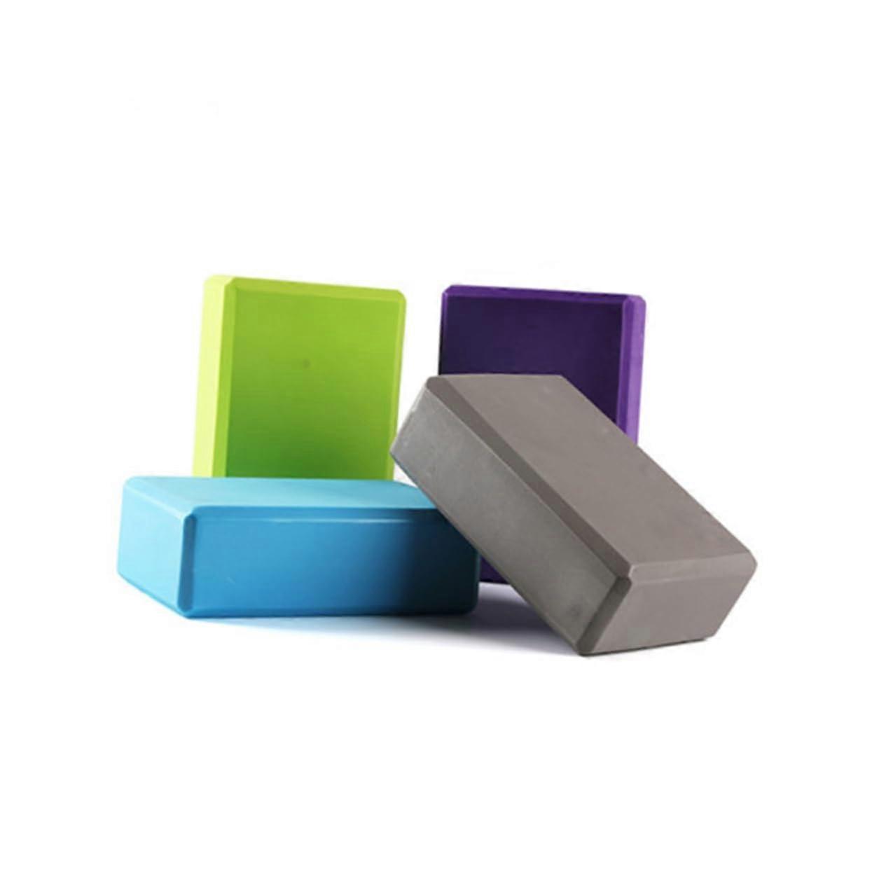 Yoga Block Set of 2 EVA NonSlip Yoga Cushion for Balance Grey Yoga Accessories for Exercises at Home