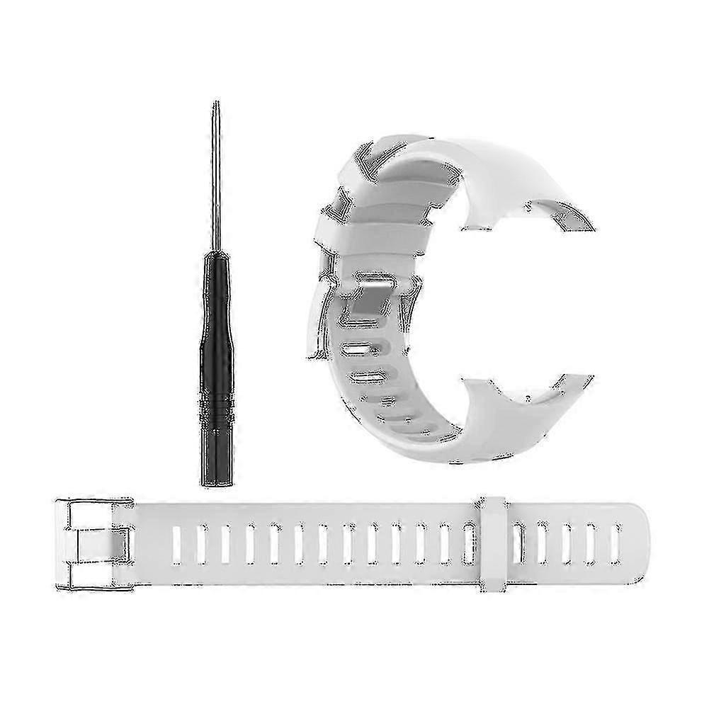 Replacement Soft Adjustable Watch Strap For Suunto D6 Dive/d6i Novo/zulu  White