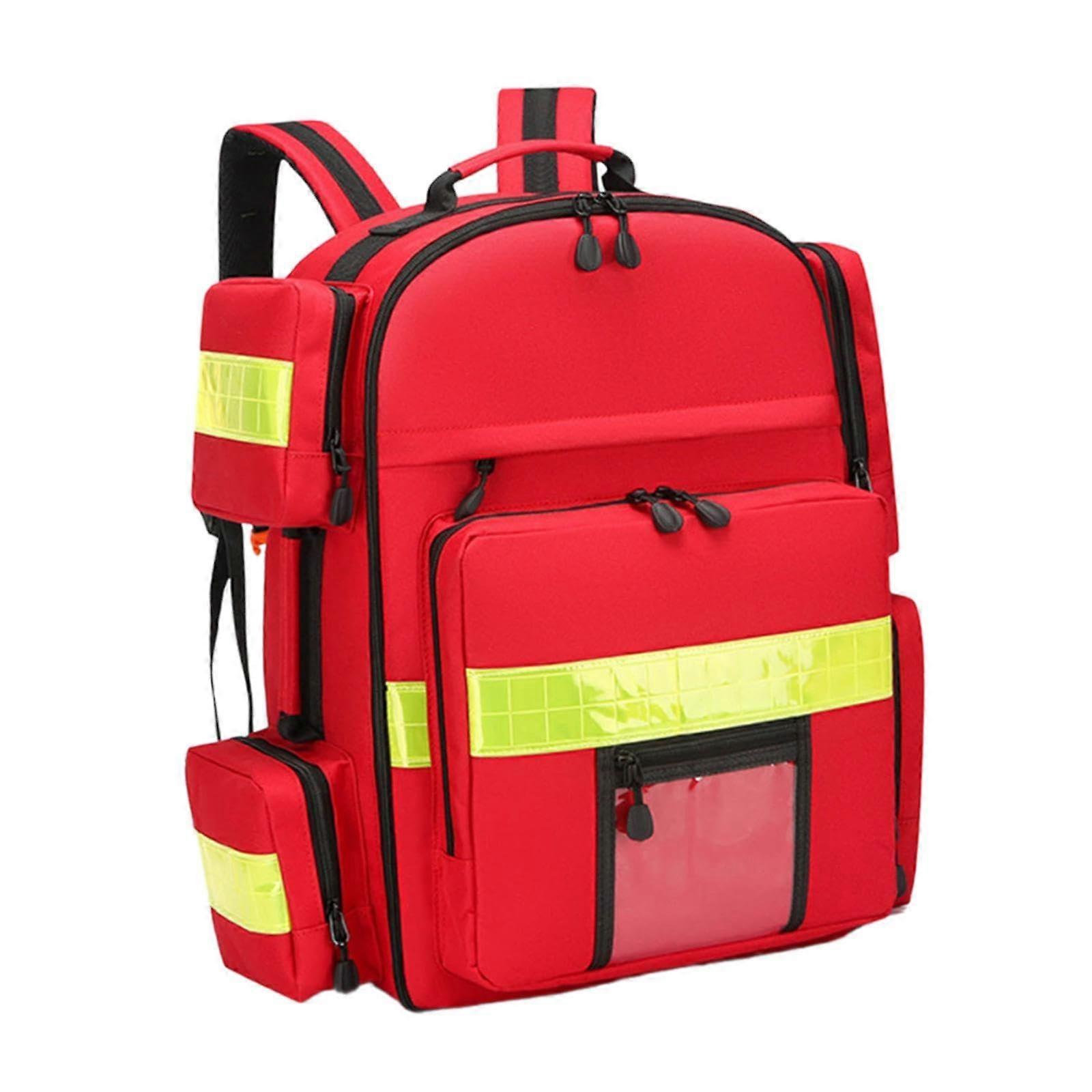 First Aid Backpack Emergency Rucksack WearResistant Empty First Responder Bag for Car and Hiking