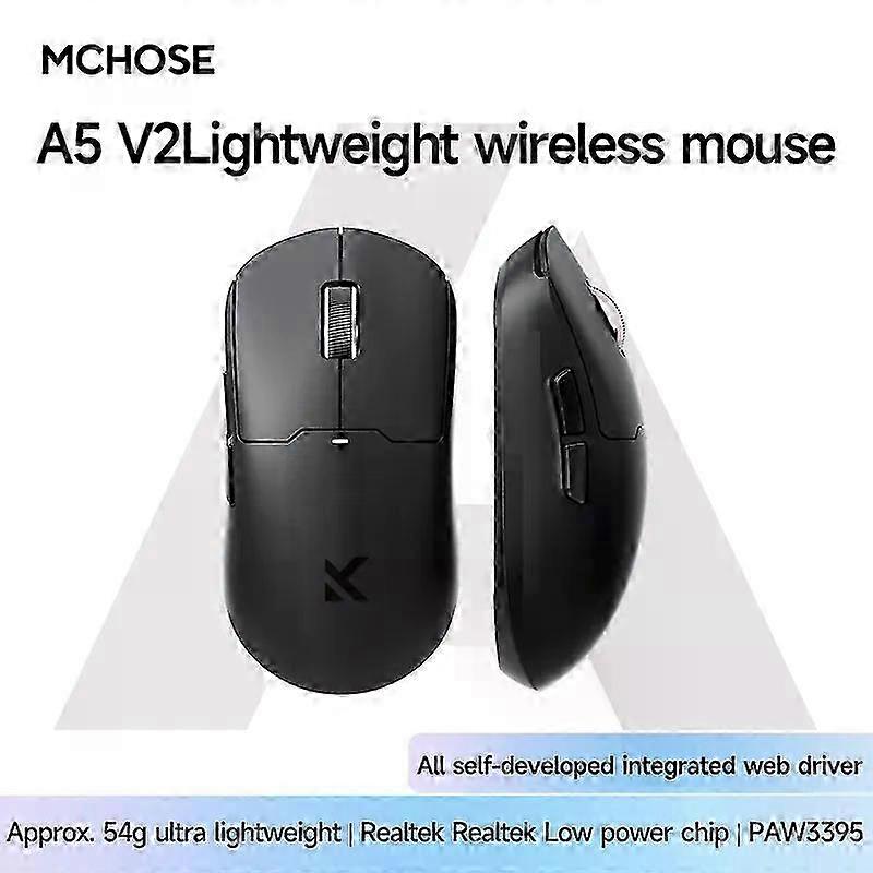 Lightweight Gaming Mouse with Low Latency PAW3395 26000 DPI 8KHz Polling Wireless and Bluetooth
