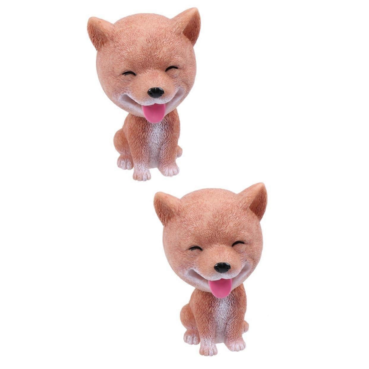 Pack of 2 Wiggling Head Dog Car Mirror Decoration for Home Decor