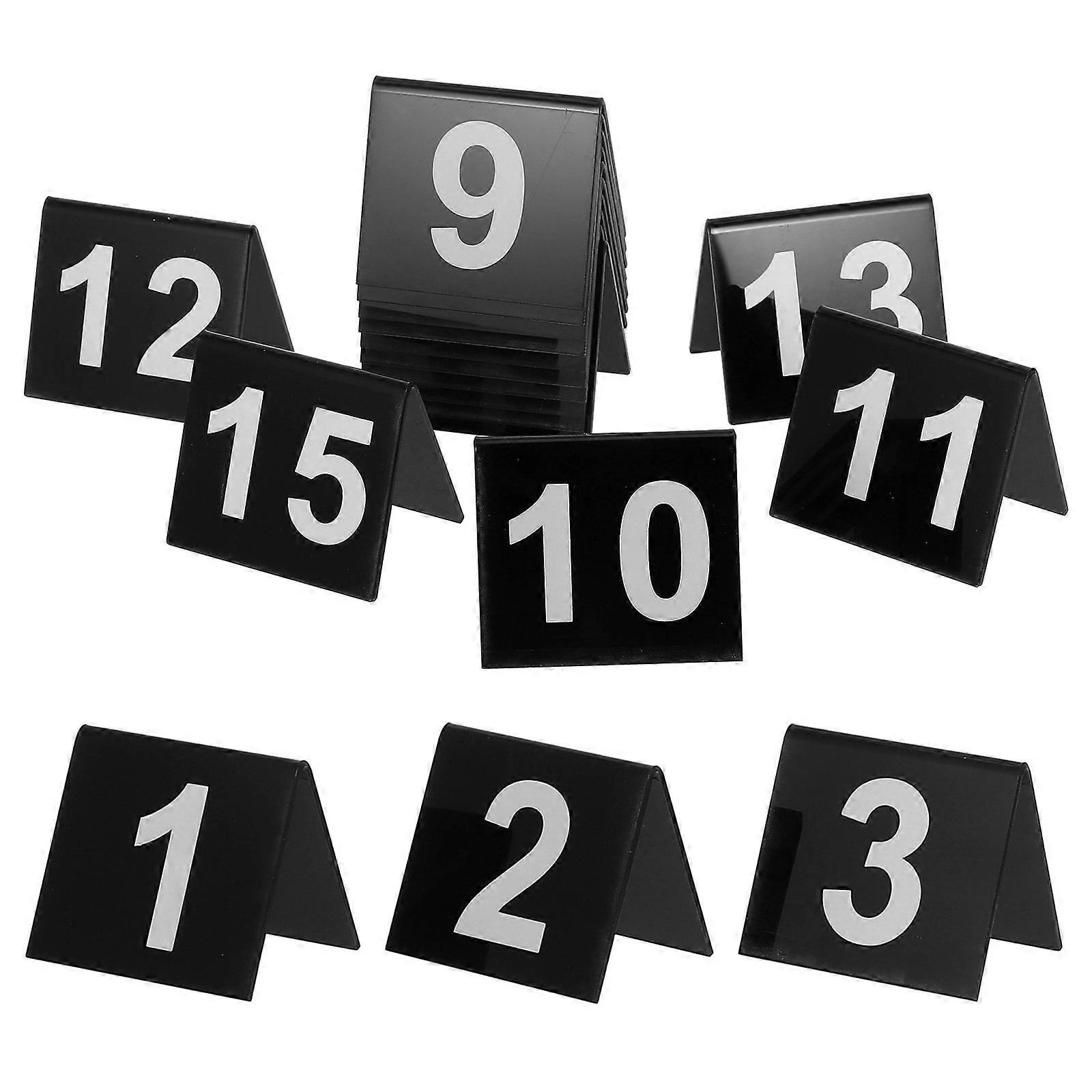 15pcs Acrylic Table Number Markers for Events, Parties, and Themed Restaurants – & Versatile Decoration & Organization Tool