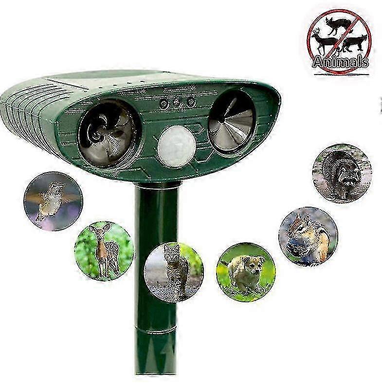 Ultrasonic cat repeller solar mouse exterminator motion sensor waterproof outdoor