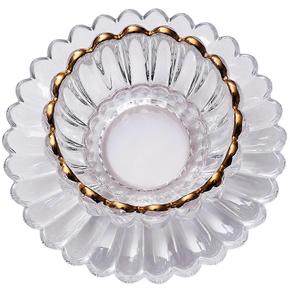 Pudding Bowl Set Smooth Edges Transparent 10.3X10.3X6.5CM Serving Fruit Salads 1Set