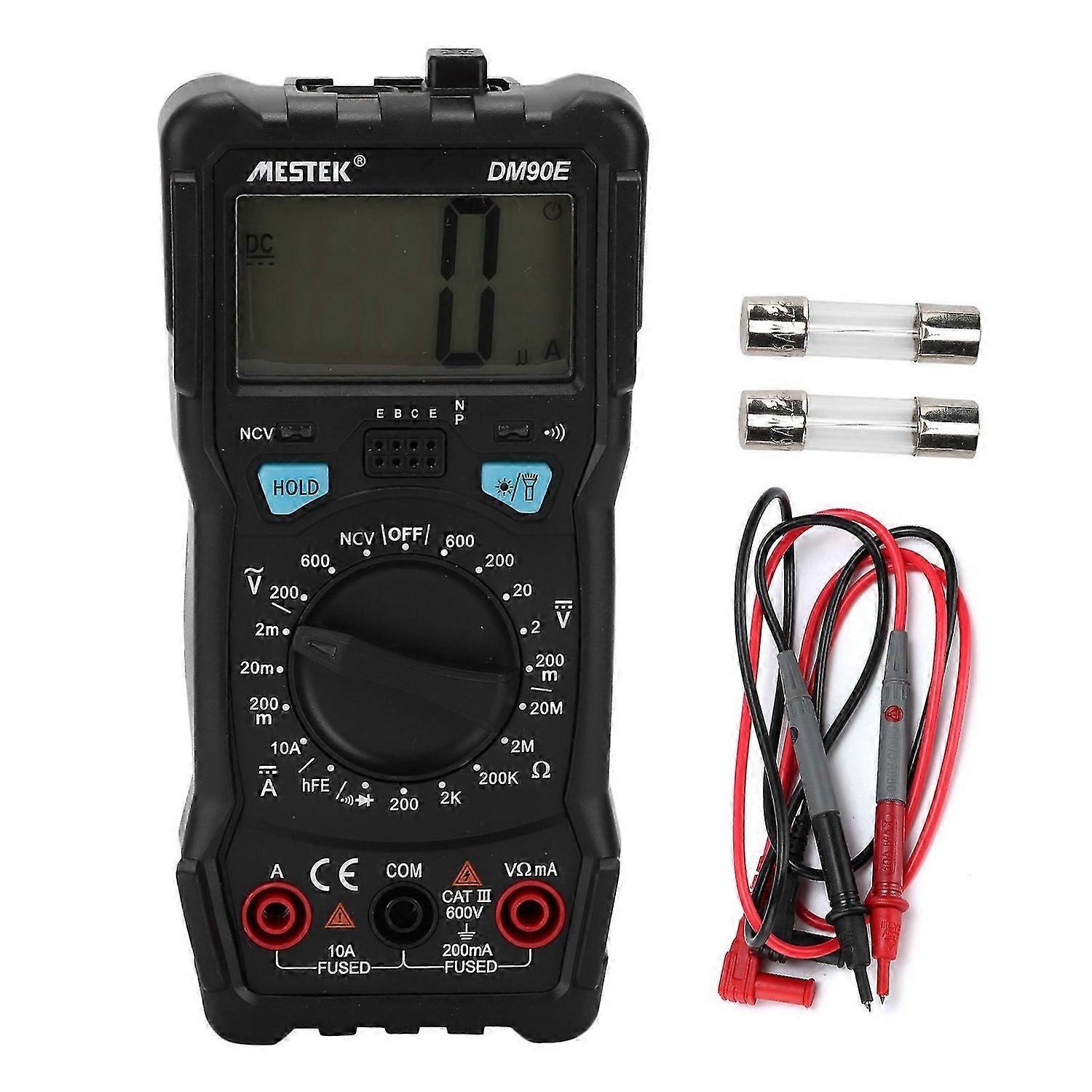 DM90E 10A/600V Mini Digital Multimeter Manual Range DC Voltage Current Tester for Electrician