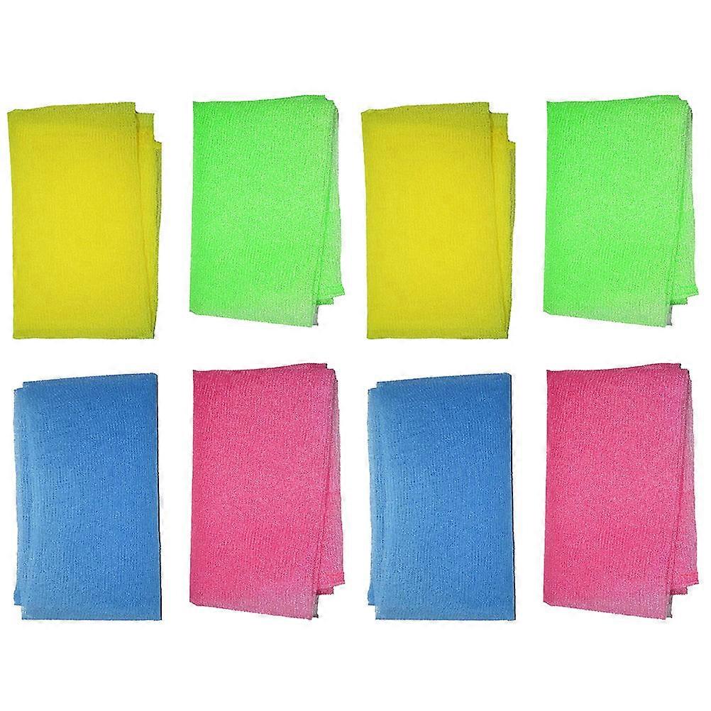 Nylon Exfoliating Bath Cloth for Smooth Skin with Long Strap for Full Body Reach Assorted Color