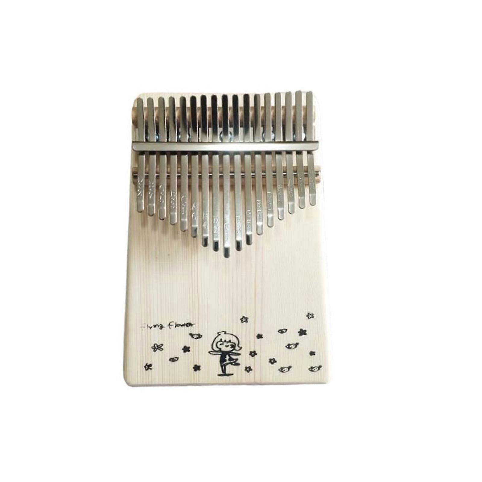Kalimba Instrument for Beginners, 17 Keys, Wooden Thumb Piano, Beige C, Includes Learning Guide, Case, Cleaning Cloth