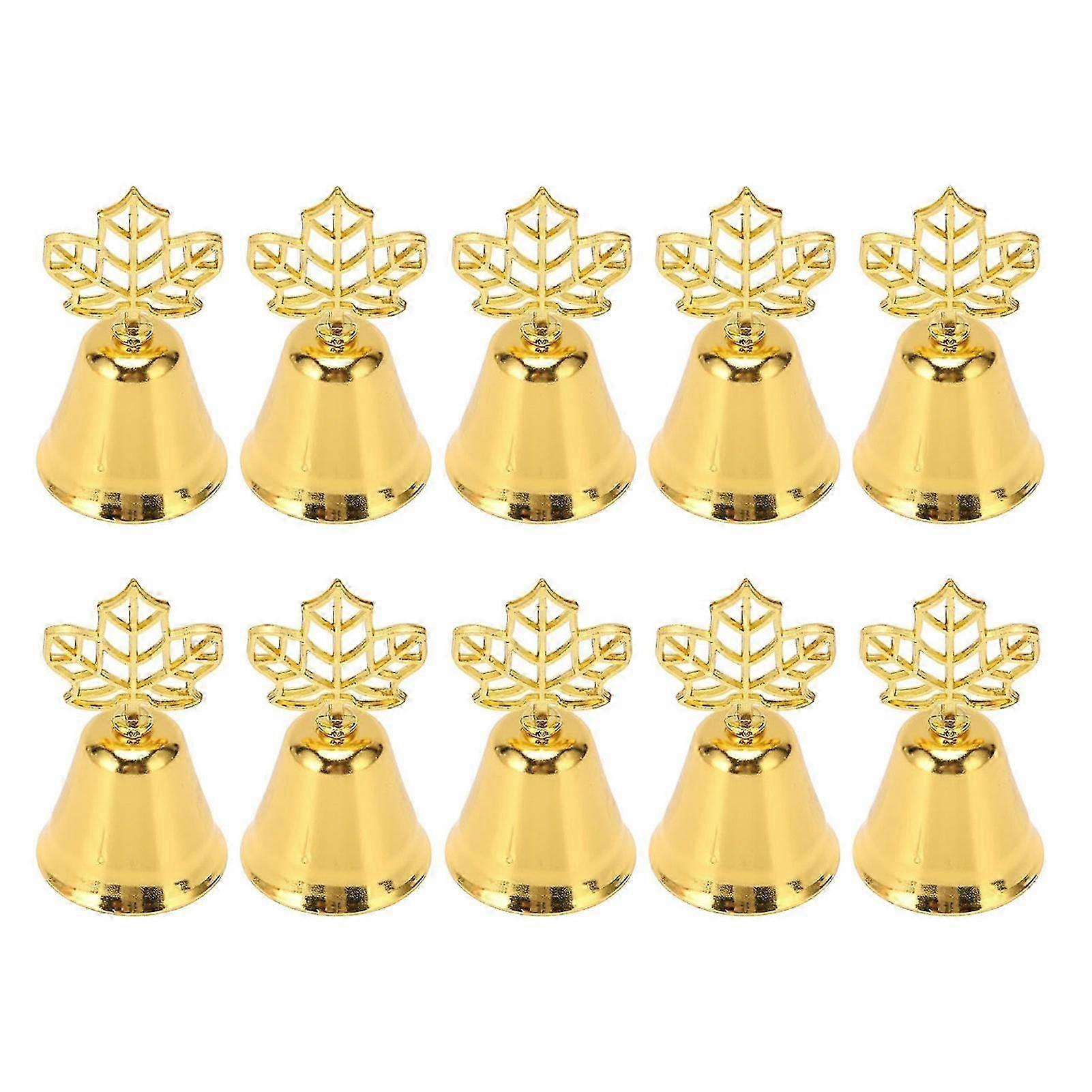 10 Gold Bell-Shaped Table Number Holders - Elegant Place Card Stands for Weddings and Events