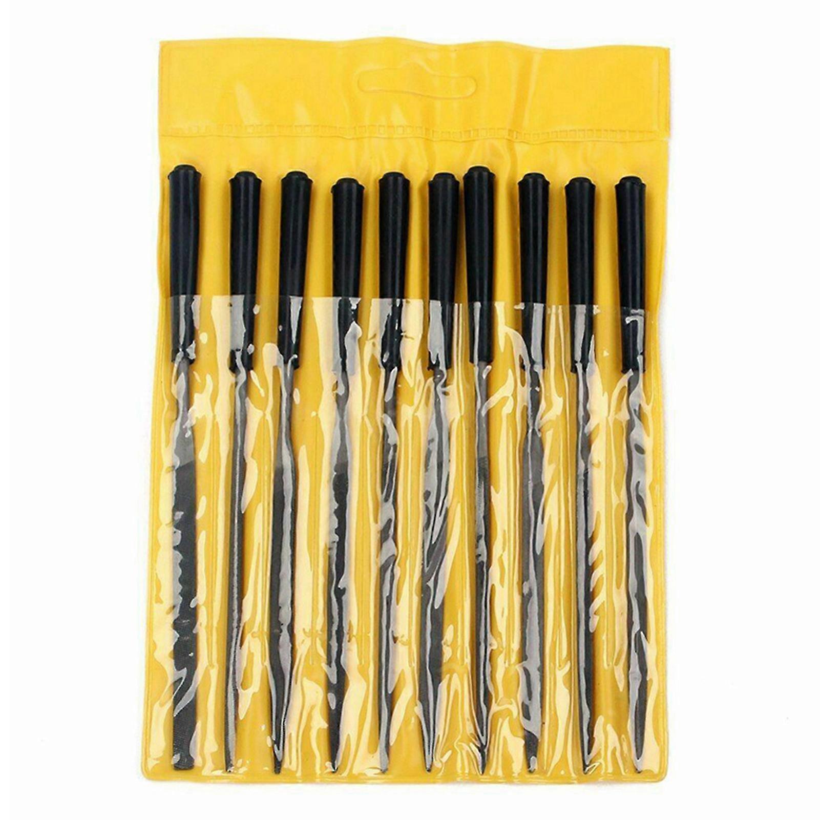 10pcs Frets Nuts Set Polished File Repairing Tools Professional Guitar Luthier Tool for Stringed Musical Instrument