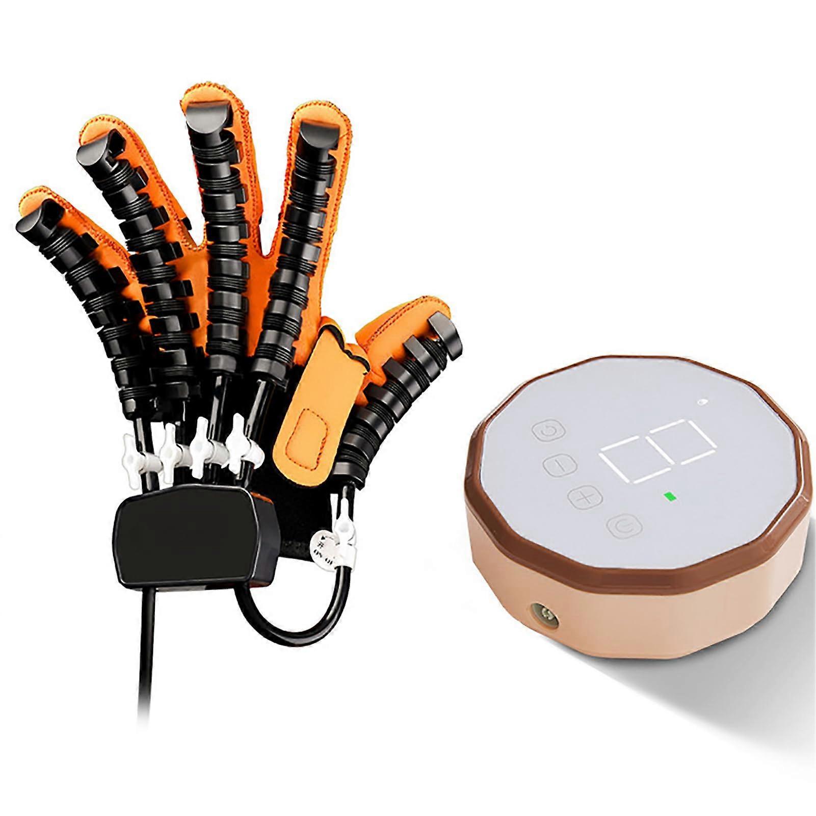 Rehabilitation robot glove for stroke, finger strength training, both hands (M, Right Hand)