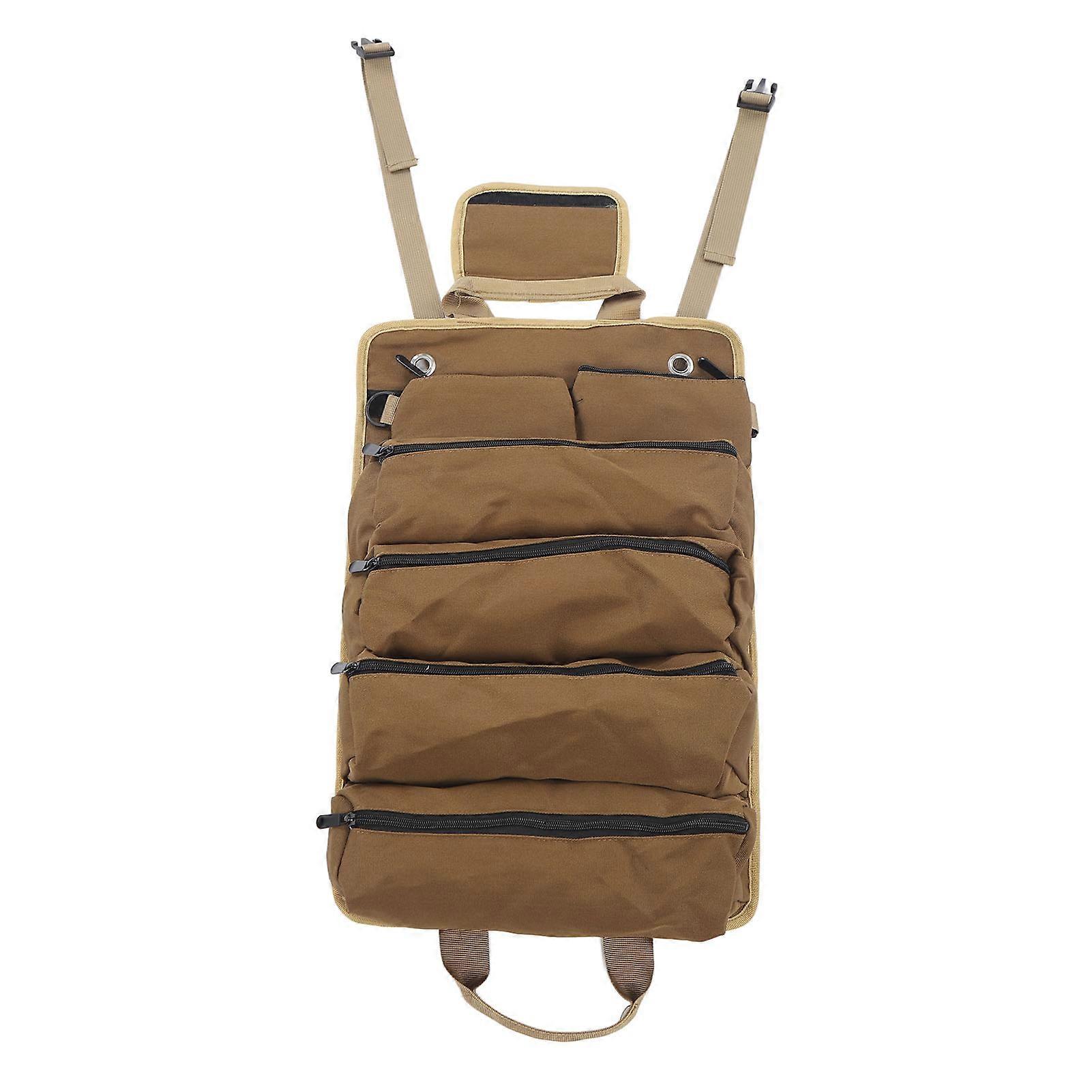 Roll Up Multipurpose Portable Storage Bag Oxford Cloth Separate Pockets Tool Organizer for Gardening Camping