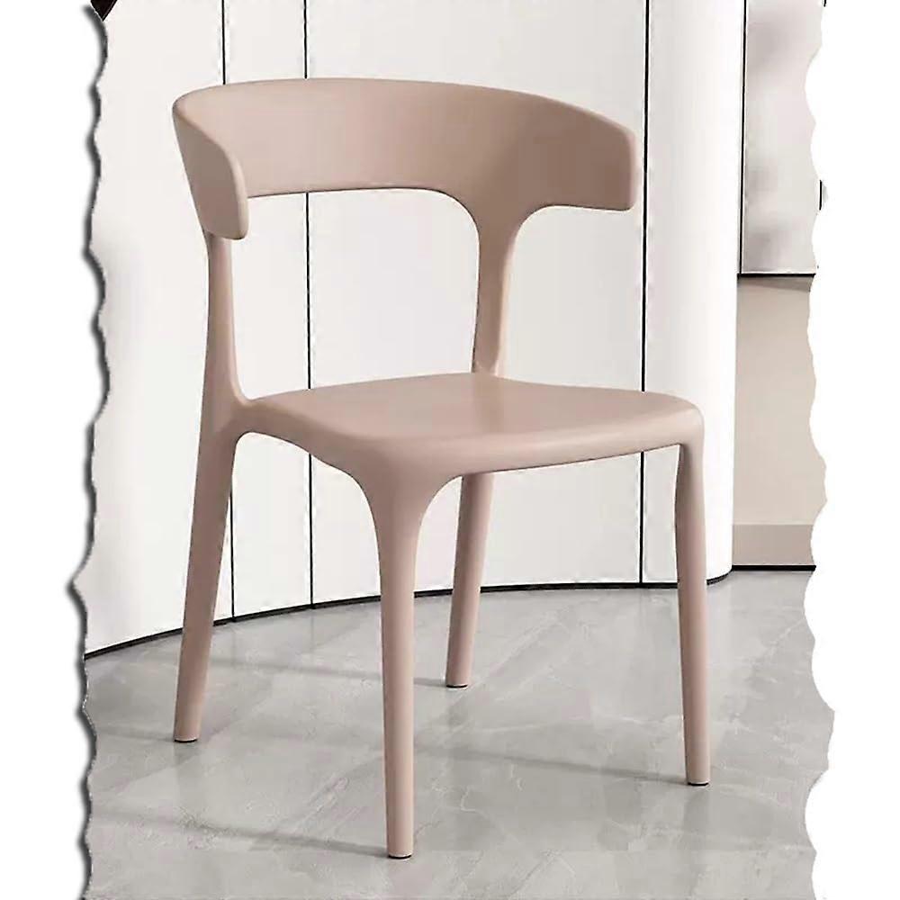 Outdoor Stackable Plastic Dining Chairs for Patio, Garden, Restaurant, Bistro, Pink Rose