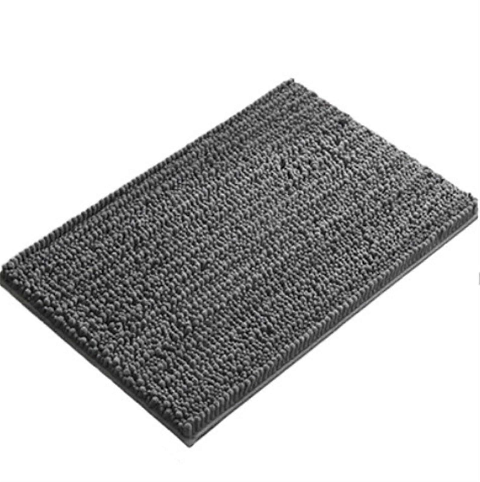 Mikrofaser-Badematte Microfiber Bath Mat, Non-Slip, Highly Absorbent, Soft Plush Bath Rug For Shower, Dark Grey 51x81 cm