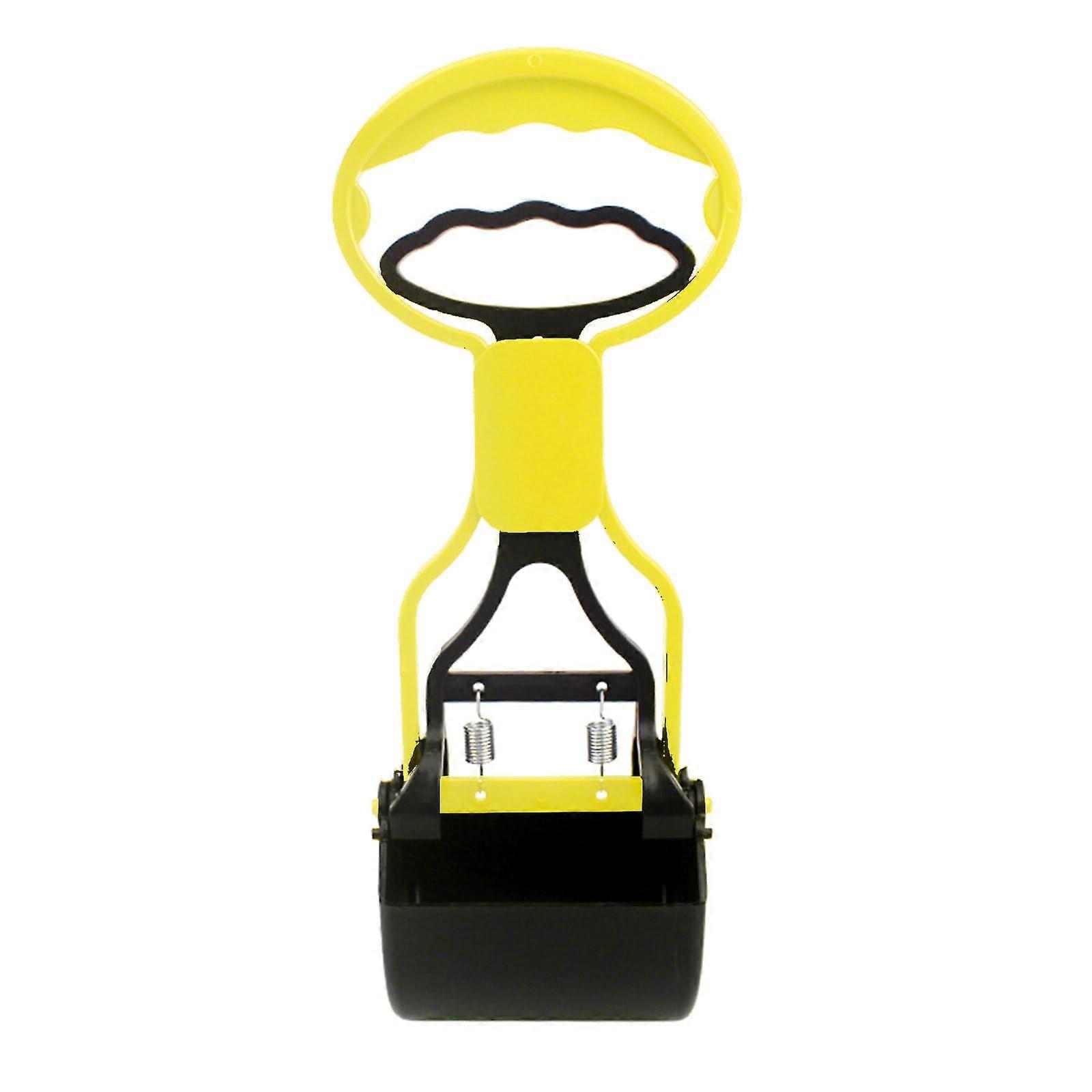 Portable Dog Poop Scooper, Easy to Use Poop Scooper, Dog Poo Gripper, Dog Accessories Yellow