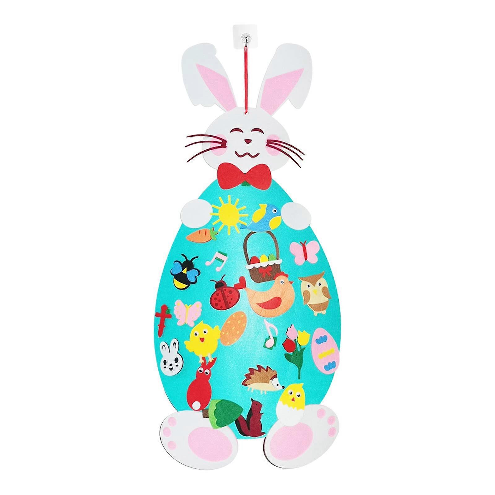 DIY Easter Bunny, Felt Easter Bunny Decoration Set, DIY Crafts for Children (1)