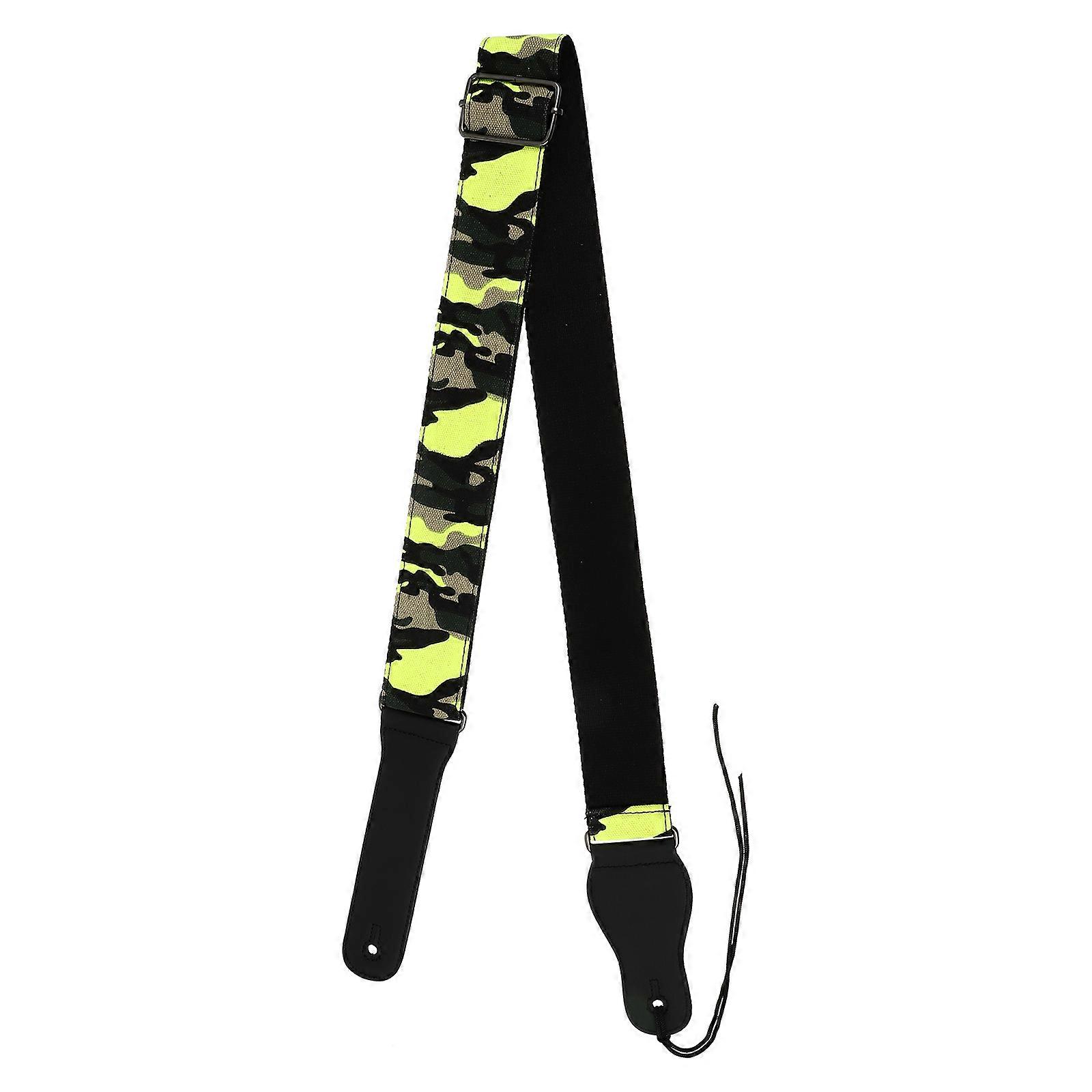 Camo Printed Guitar Strap for Musicians Outdoor Pu Leather 152x5cm 1Pc
