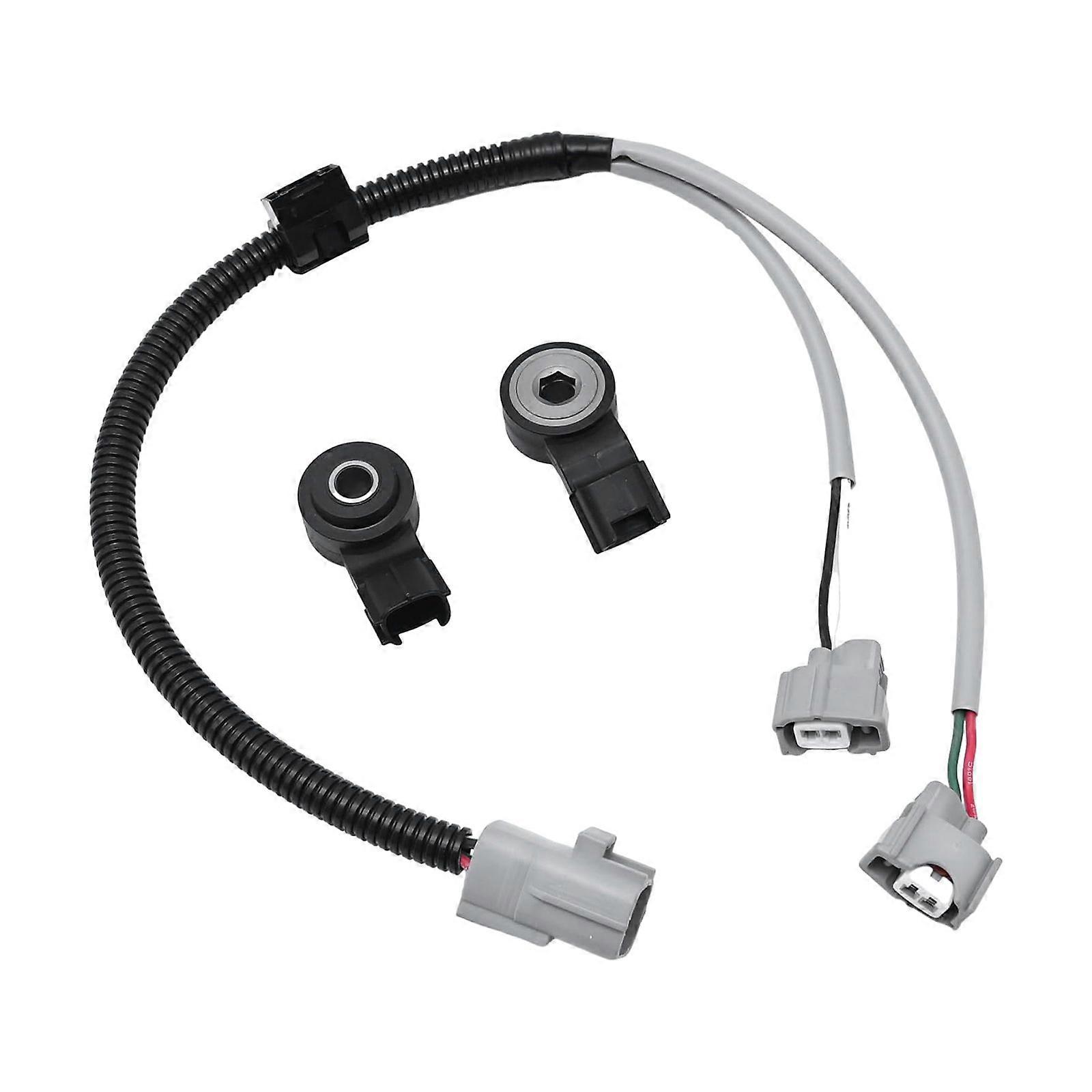 Engine Detonation Knock Sensor Plus Connector Cable Circuit Harness For 89615-20090 89615-06010 82219-48010 82219-08010 Multicolor