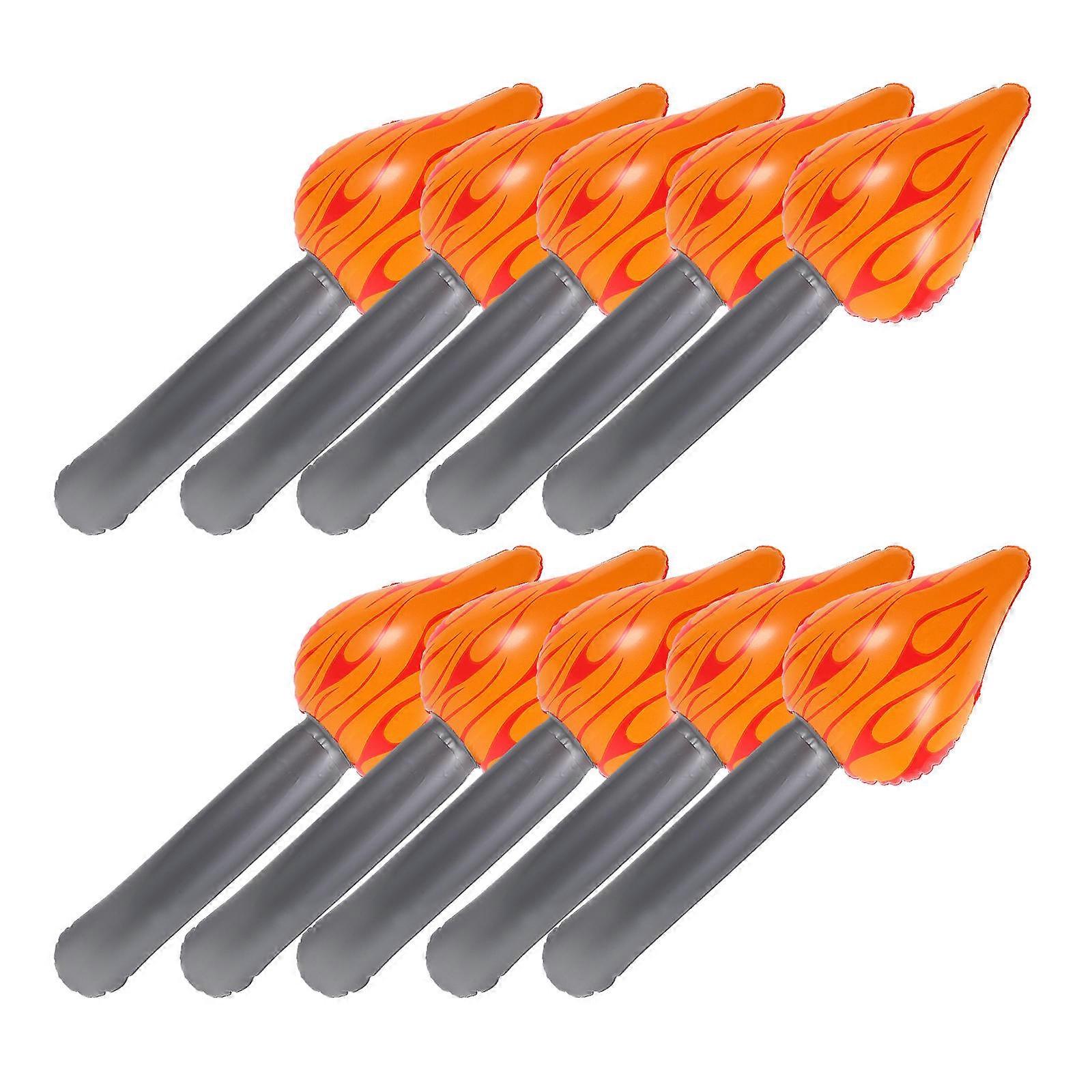Inflatable Instruments Props Toddler Torch Torch Shape Indoor and Outdoor Games 10Pcs