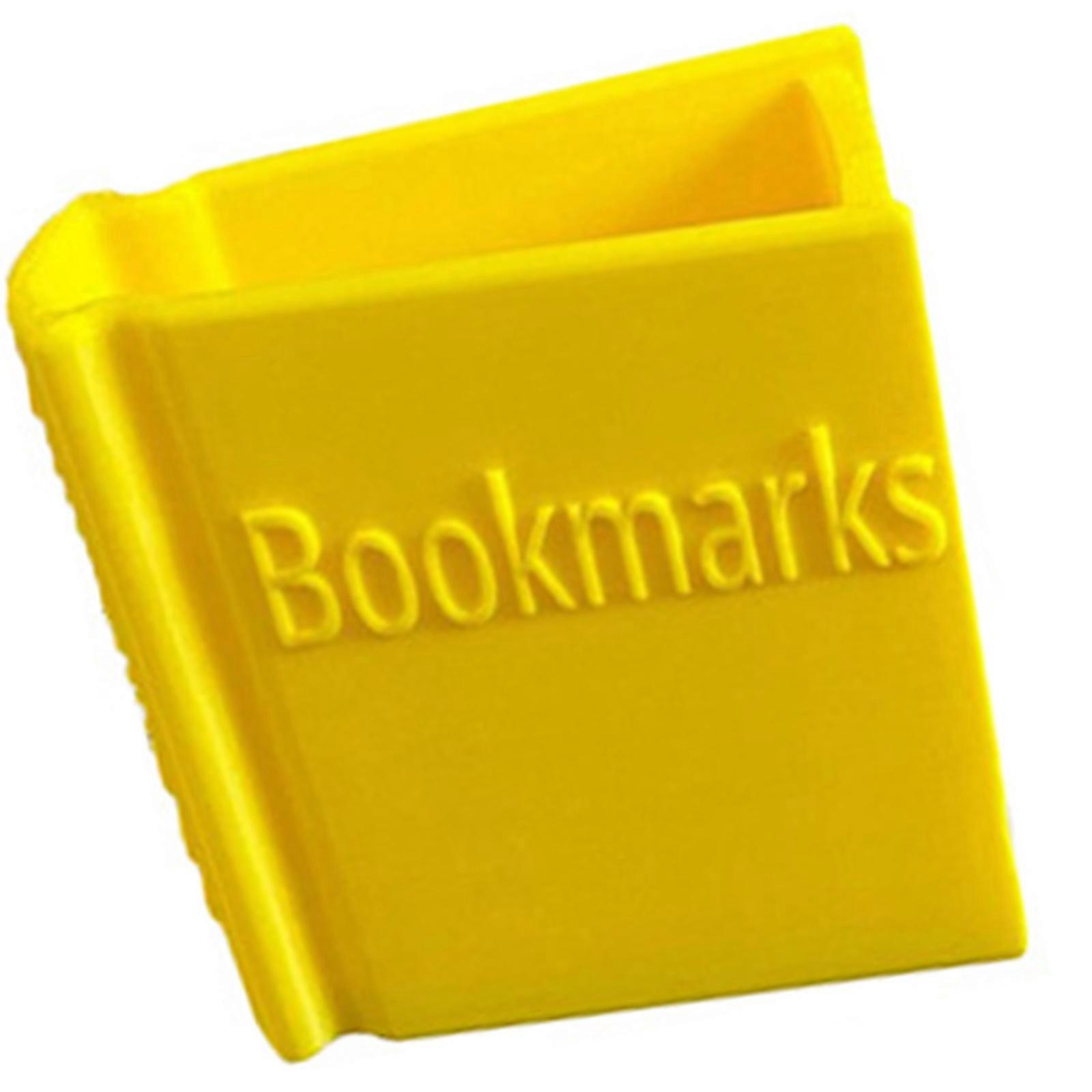 Creative 3D Printed Bookmarks Stand For Shelf Desk Organization Decorative Bookmarks Organiser for Book Lovers Writer Yellow