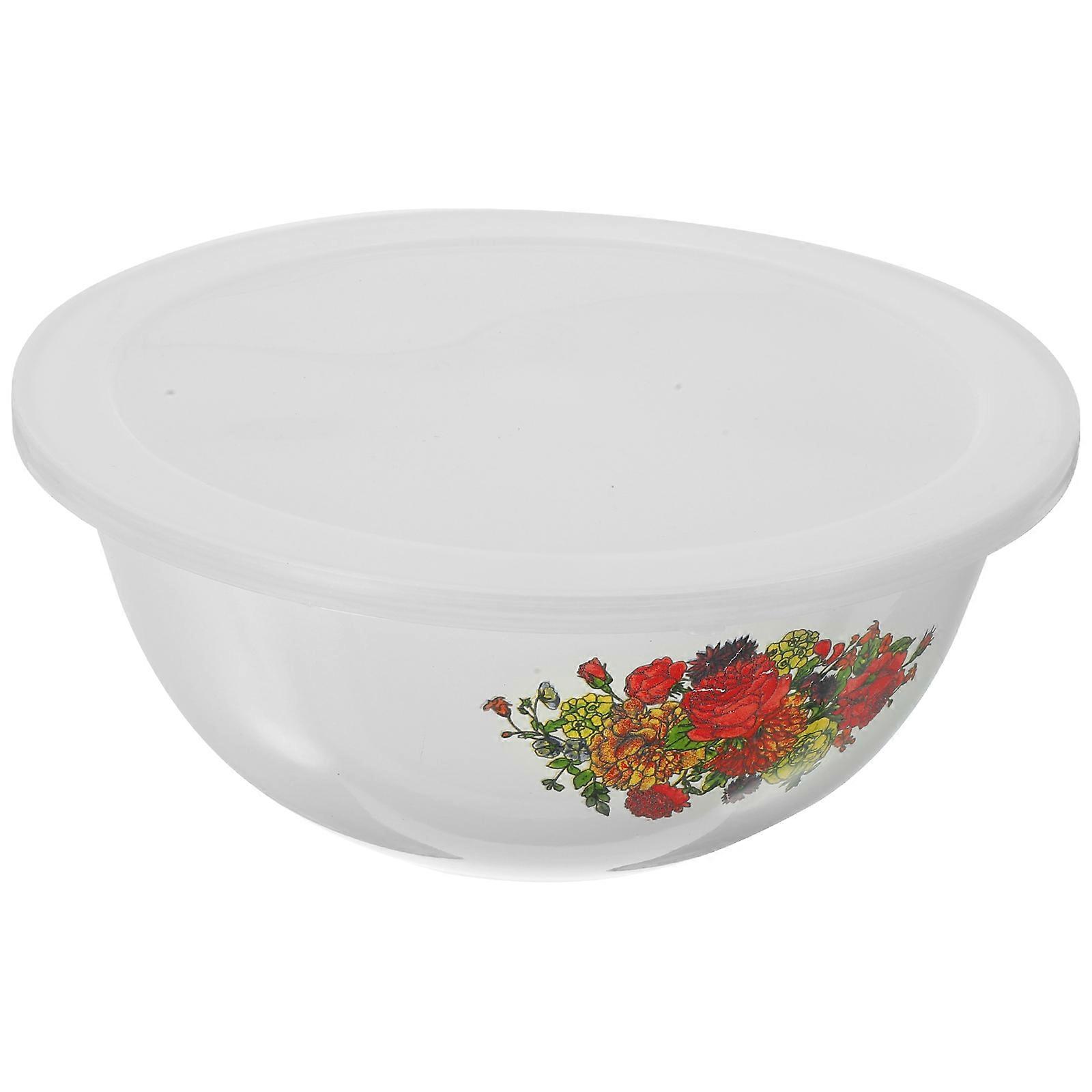 Vintage Enamel Basin White for Home Kitchen Enamelware with Versatile Usage