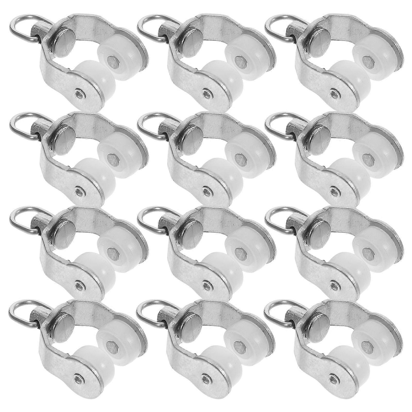 20pcs Curtain Track Pulleys and Rollers – Smooth Sliding Gliders for Easy Operation, Home Curtain System Accessories