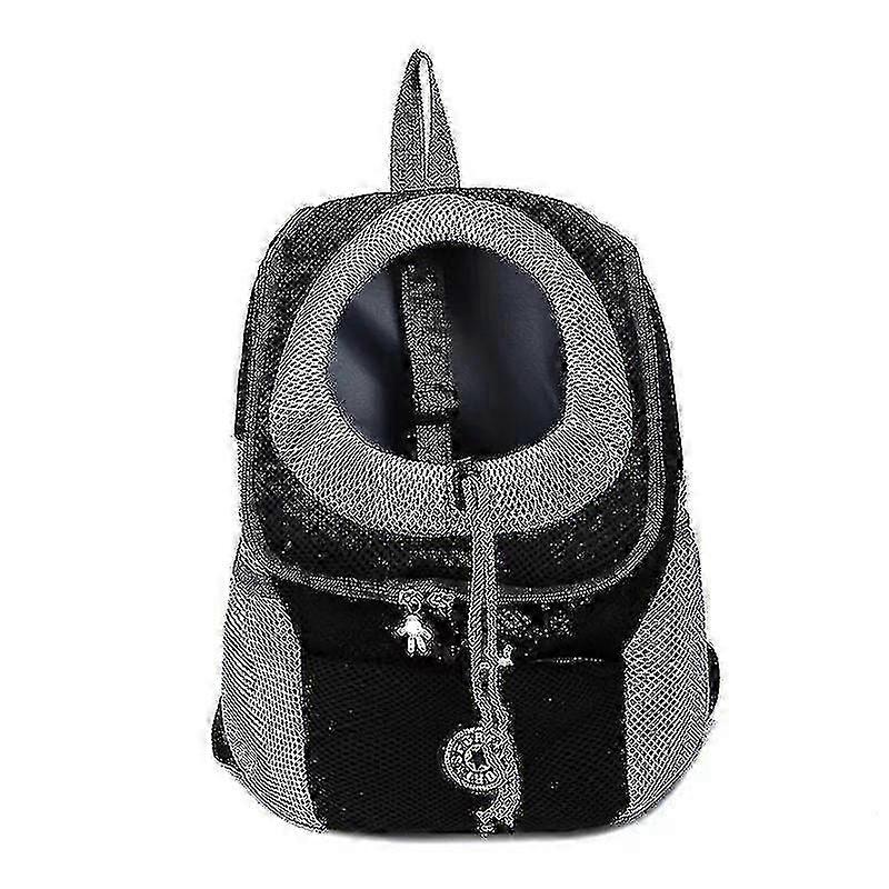 Mesh dog carrier backpack for travel - front loading pet bag with adjustable straps