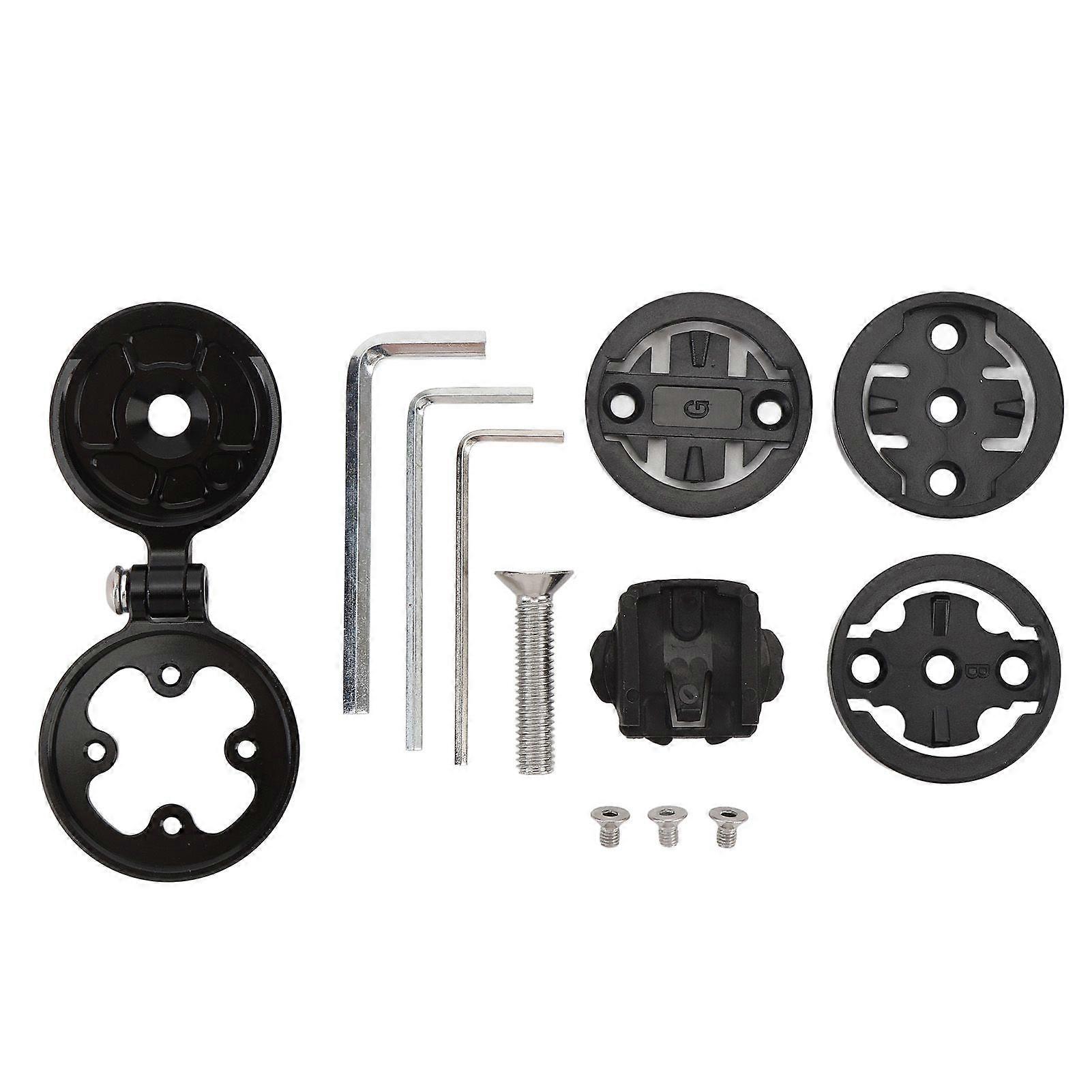 Cycle Computer Mount Aluminum Alloy Out Front Cycling Computer Mounting Kit with 4 Adapters for Edge for Wahoo Elemnt