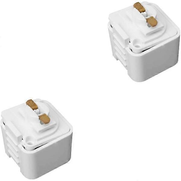2 pcs 2-track spotlights Track Lighting Rail Connector, Accessories for rail systems, LED Guide Pendant Lamp Head Adapter White