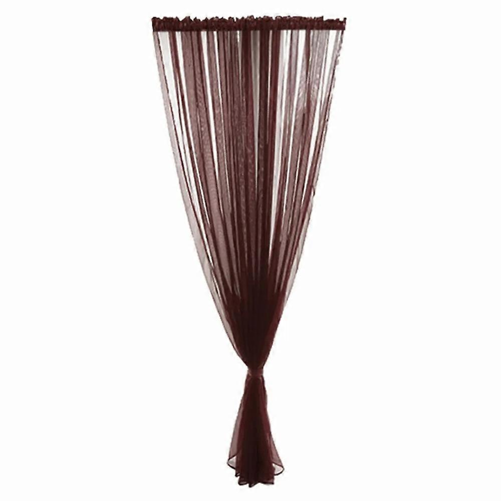 Polyester ensfarget ren gardin for soverom og stue, 1x2m