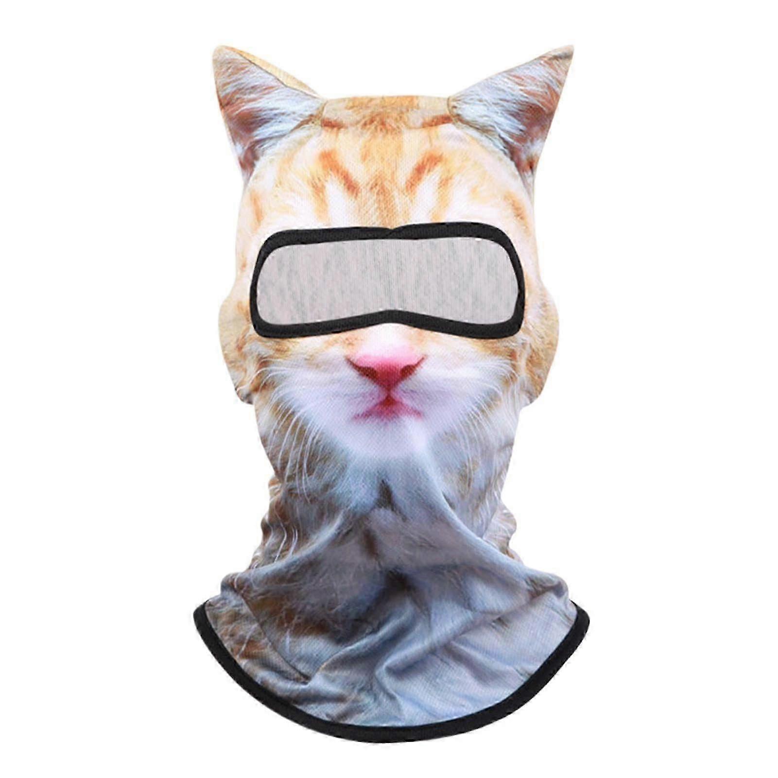 3D Cat Ski Balaclava with Ears for Festivals Raves Parties