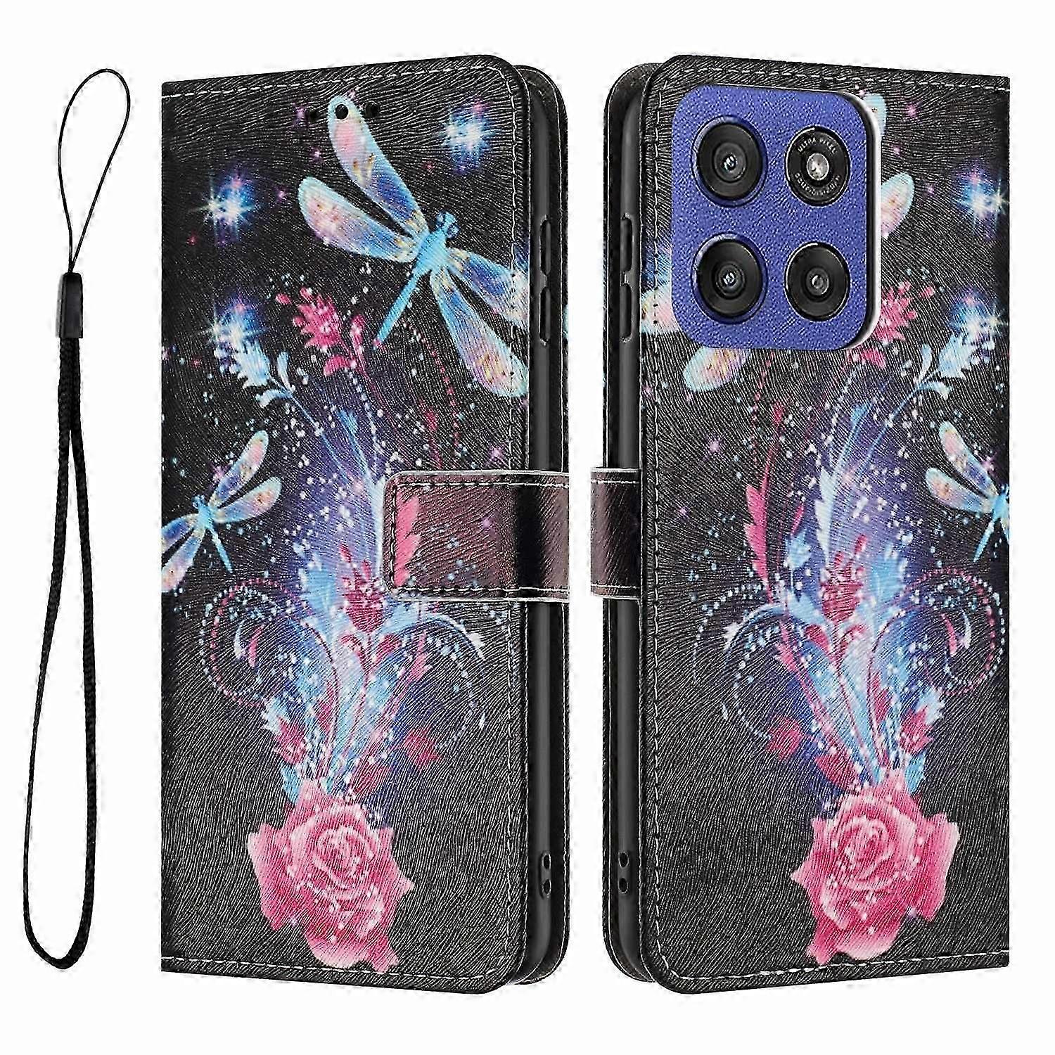 For Motorola Edge 60 5G/60 Fusion 5G/Edge (2025) Wallet Case PU Leather Cover With Card Slots And Lanyard Strap