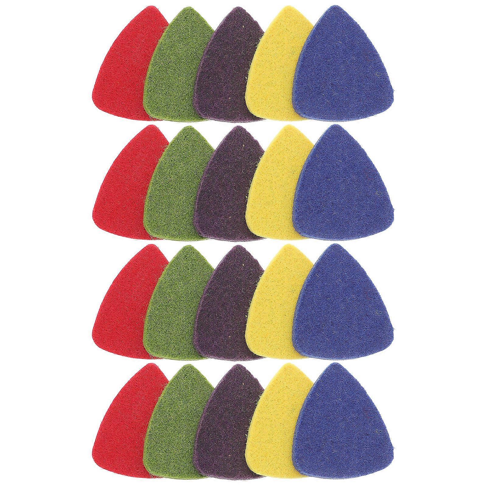 20pcs Wool Felt Guitar Thumb Picks Professional Plectrums Accessory