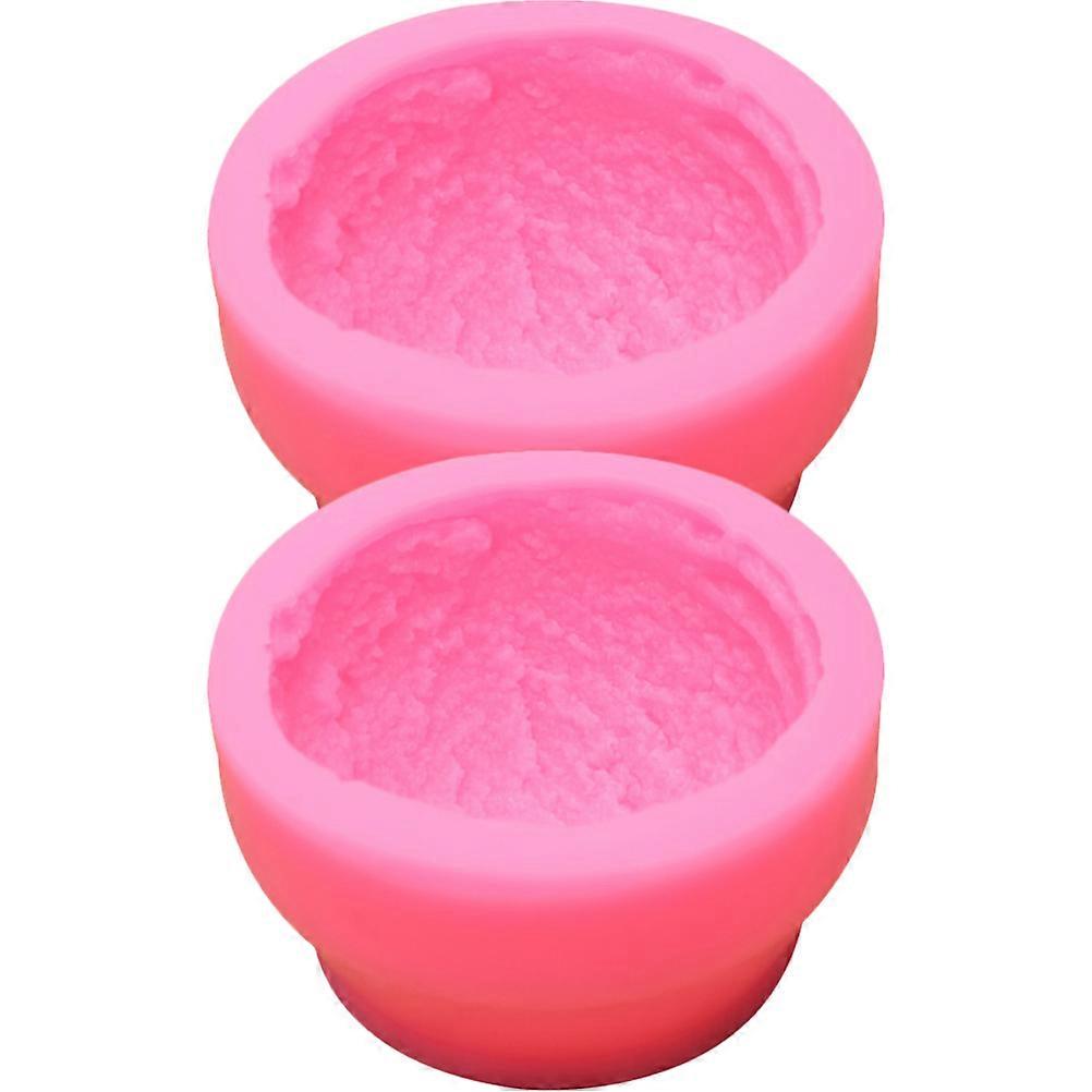 Pink Silicone Ice Cream Cake Mold for Home Use Flexible and Nonstick 2 Pcs