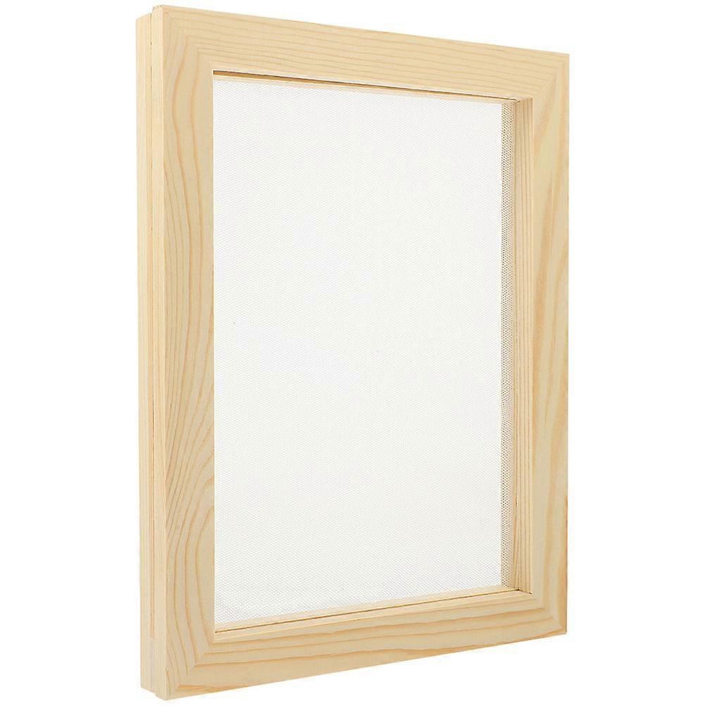 Khaki Wooden DIY Paper Making Frame for Home Craft Projects and Kids Activities 9.84x6.3x0.39in