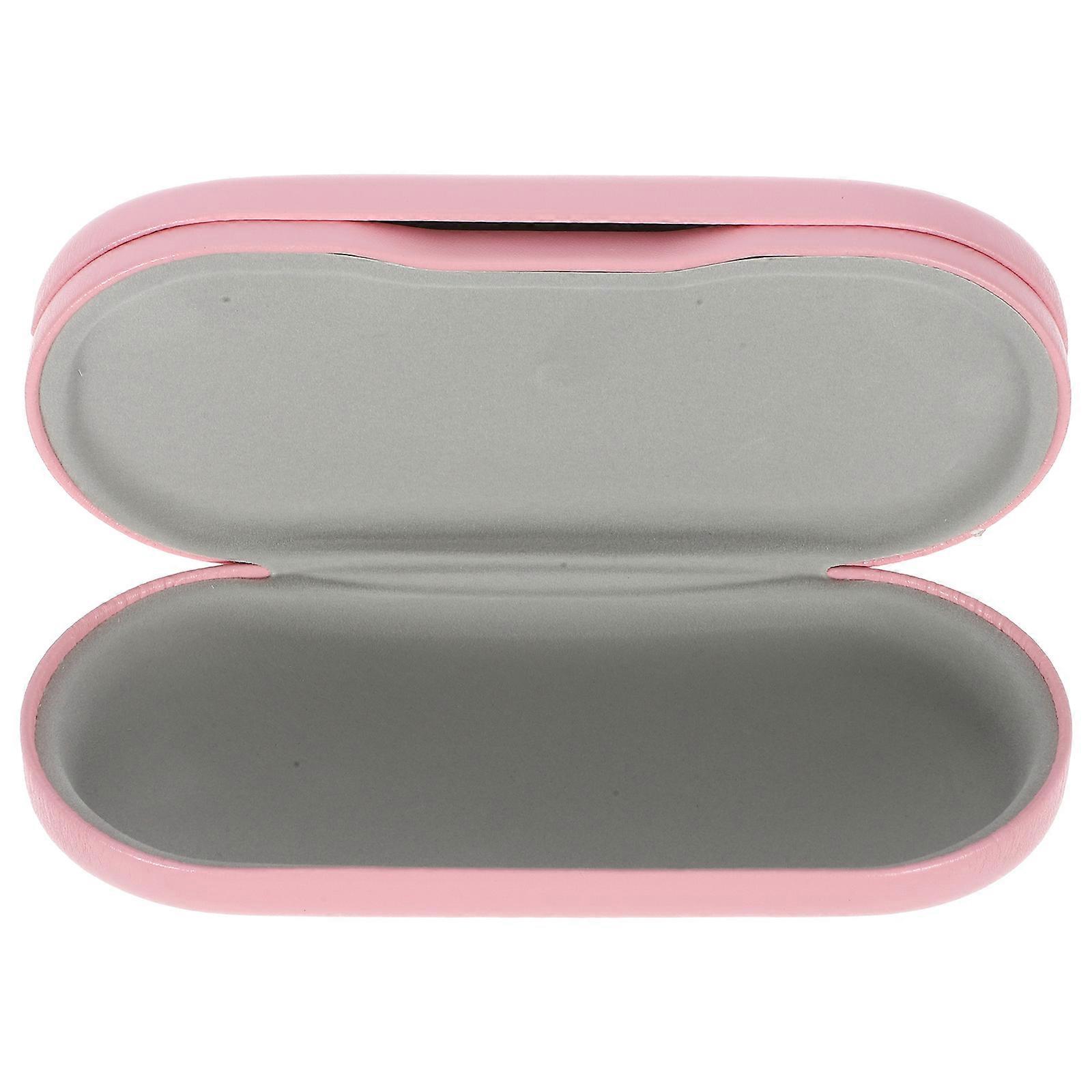 Compact Double Layer Eyeglass Case Holder, Durable PU Material, Portable Design for Travel and Outdoor Activities, Practical Storage for Contacts and