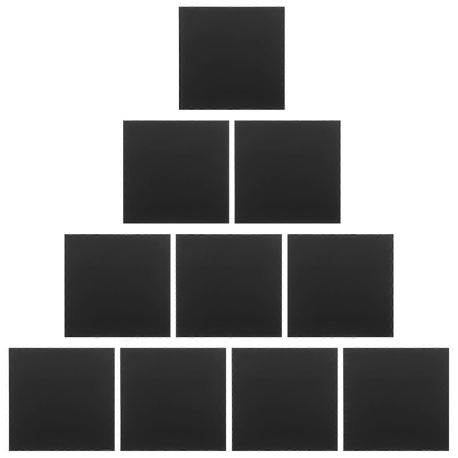 10pcs Black Acrylic Board for DIY Use Handcraft Painting and Photography 6x8 inches