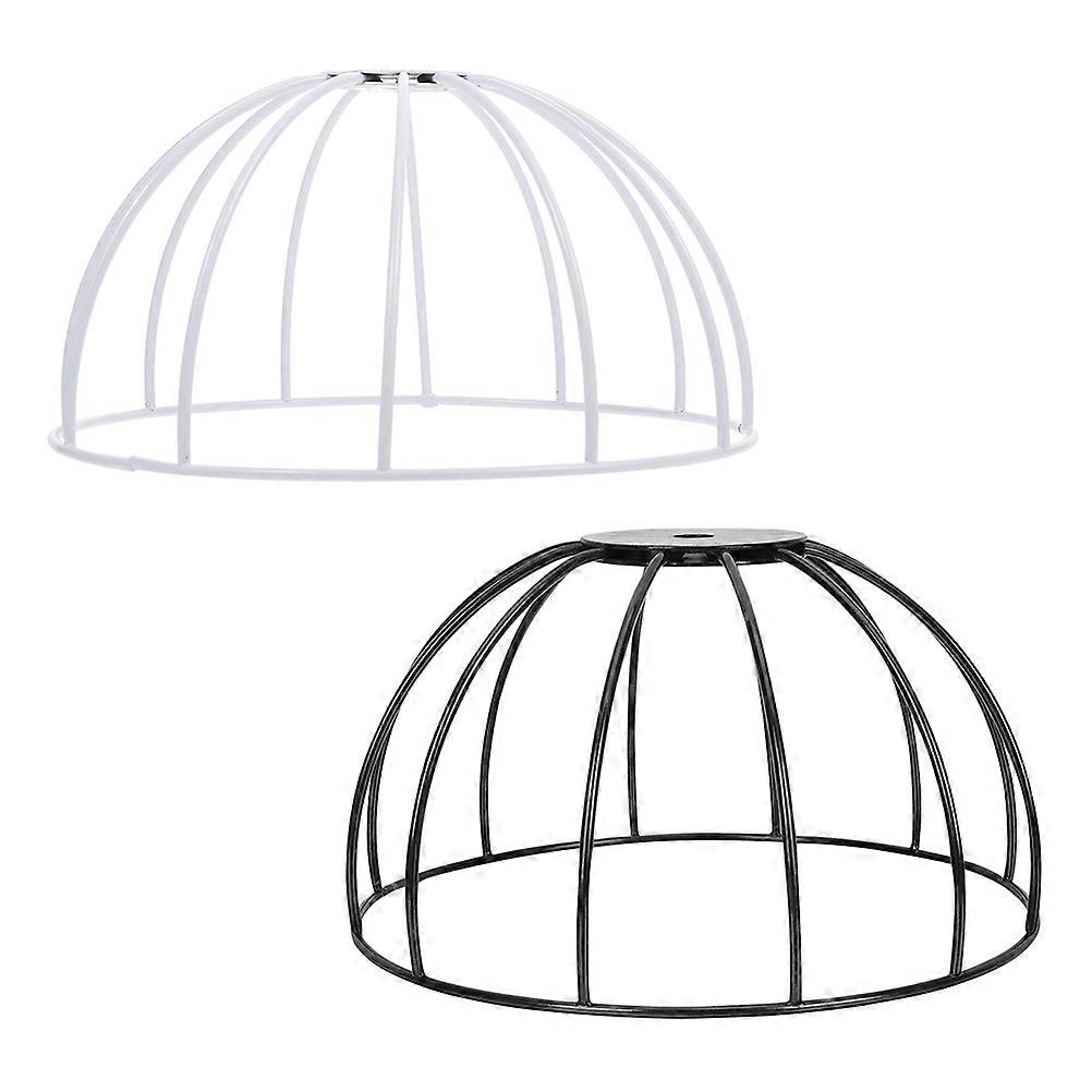 2pcs DIY Lampshade Frame Rings Wire Support for Pendant Ceiling Lamp Light Iron Construction Compatible with Table Lamps Chandeliers