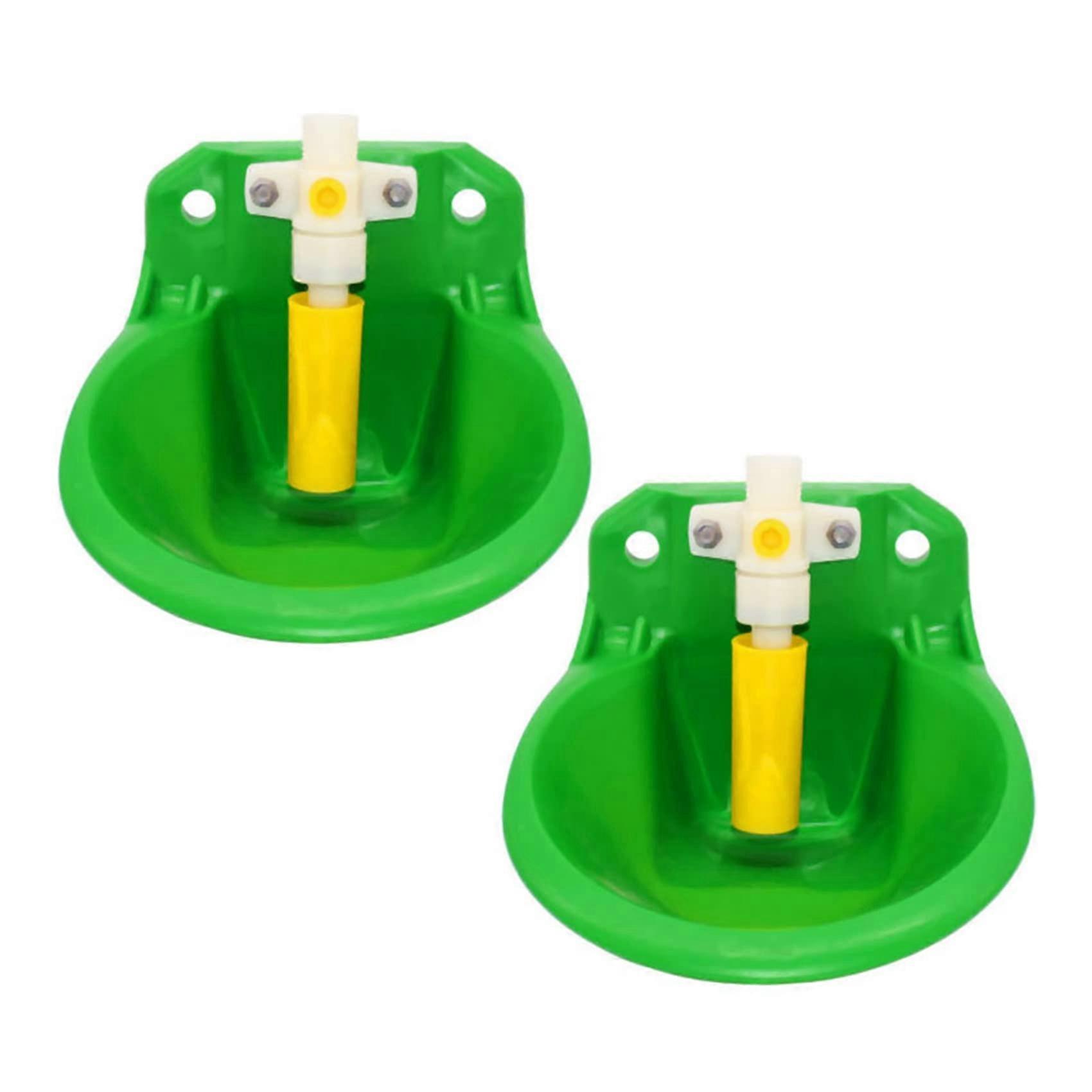 Automatic Watering Bowl for Goats, Sheep, Cows, and Pigs - 2-Pack, Durable Plastic, Livestock Feeding Equipment