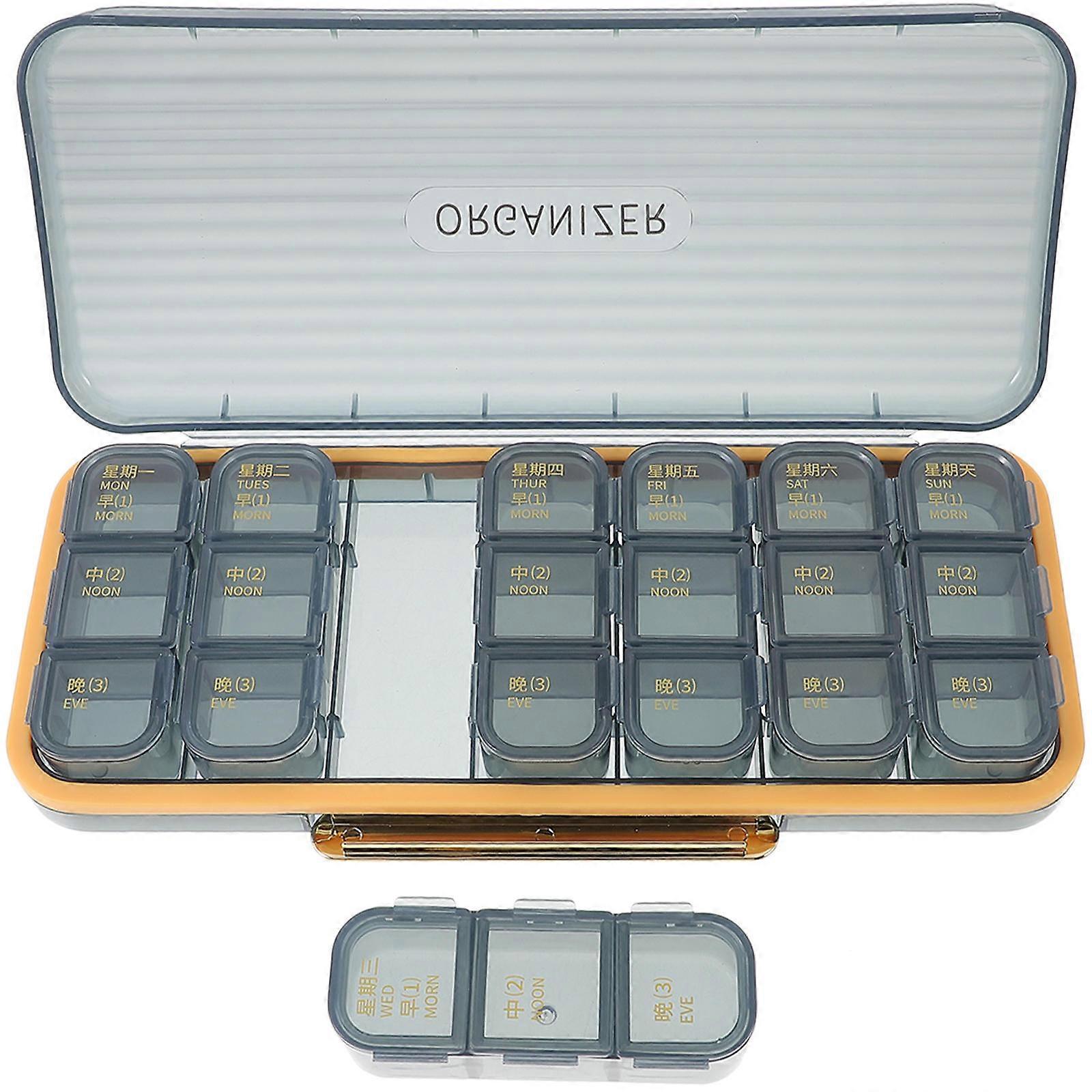 Daily Use Medication Holder Box With Sealing Effect For People Needing Medication Featuring Independent Partition 1Pack