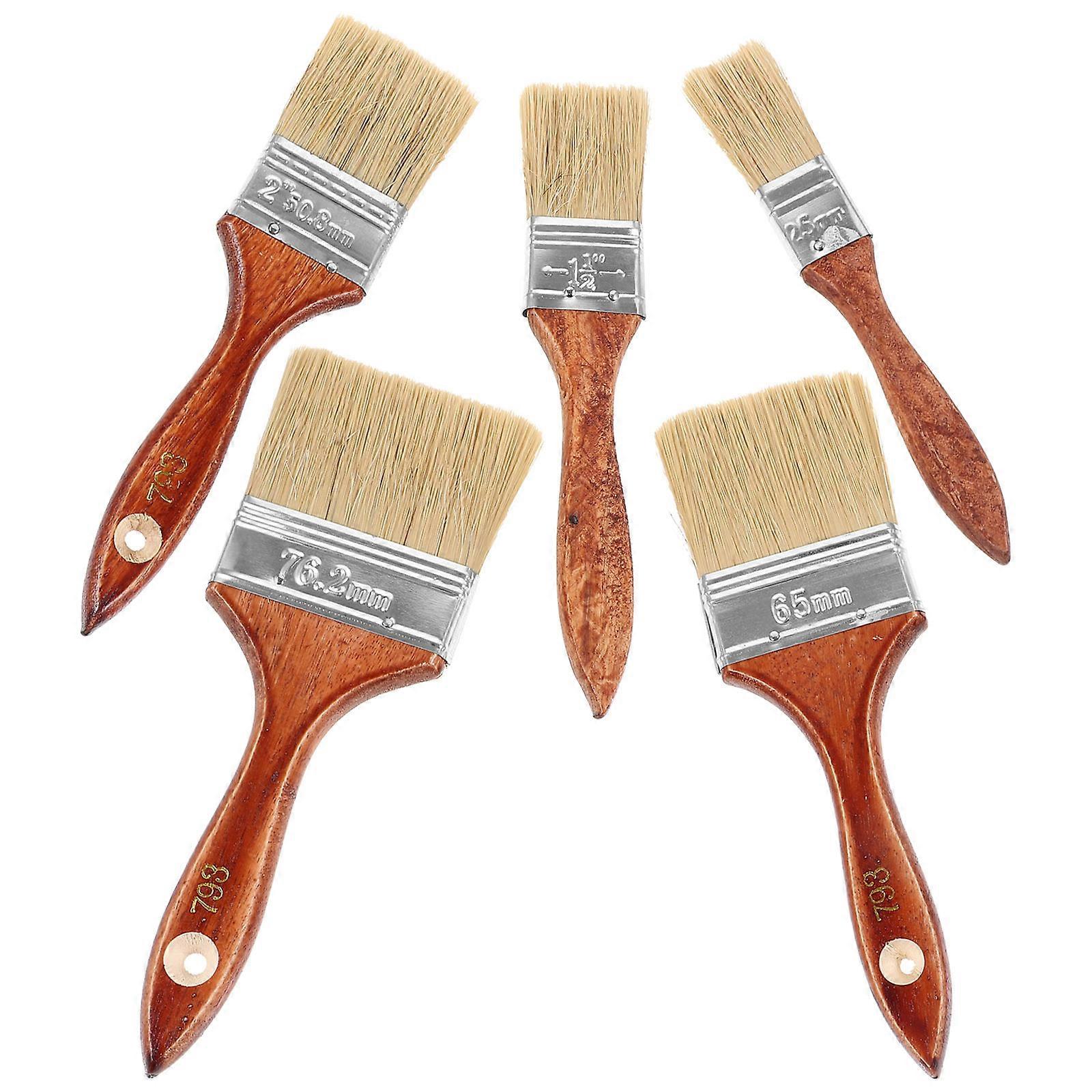 Artisan Paint Brush Kit 5Pcs Multi-use Brushes For Various Painting Projects Offering Efficient Surface Coverage