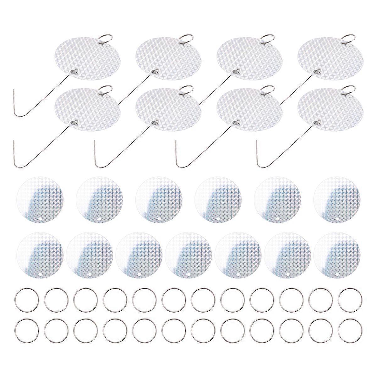 24PCS/Set Bird Repellent Discs Reflective Hanging Device to Keep