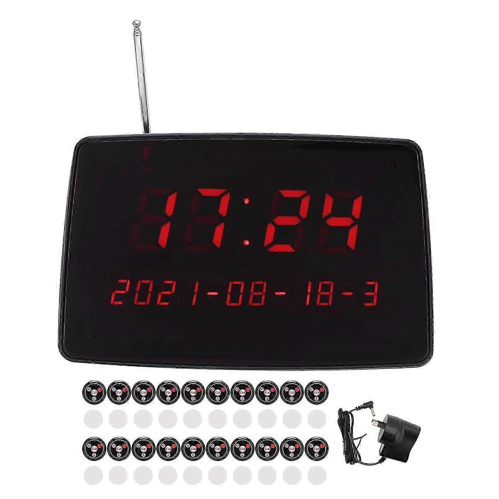 Wireless Pager System for Restaurants Bars Hotels - 20 Stylish Coaster Pagers for Efficient Service